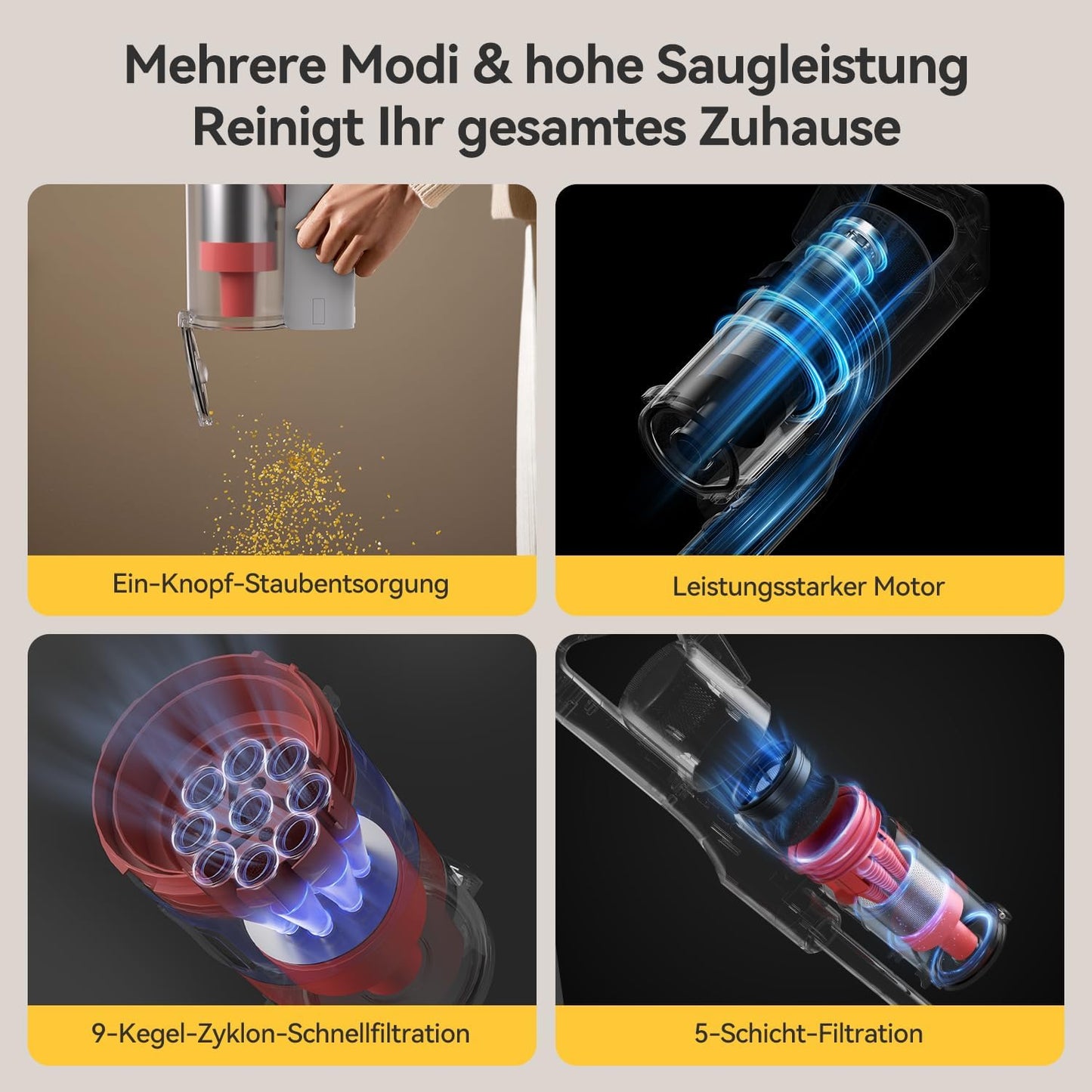 Kabelloser Akku-Staubsauger DEM-T20W
