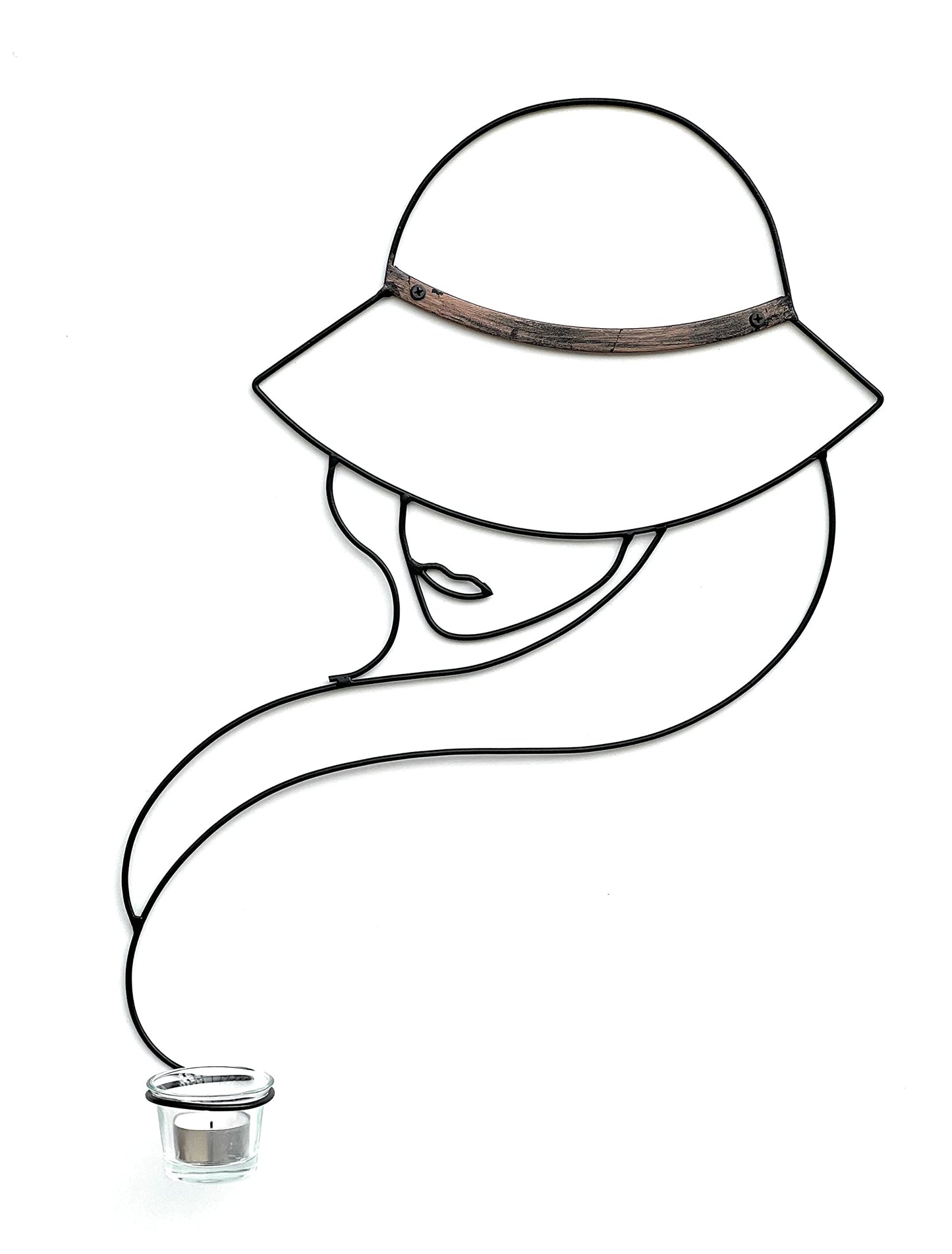 Wandteelichthalter Lady