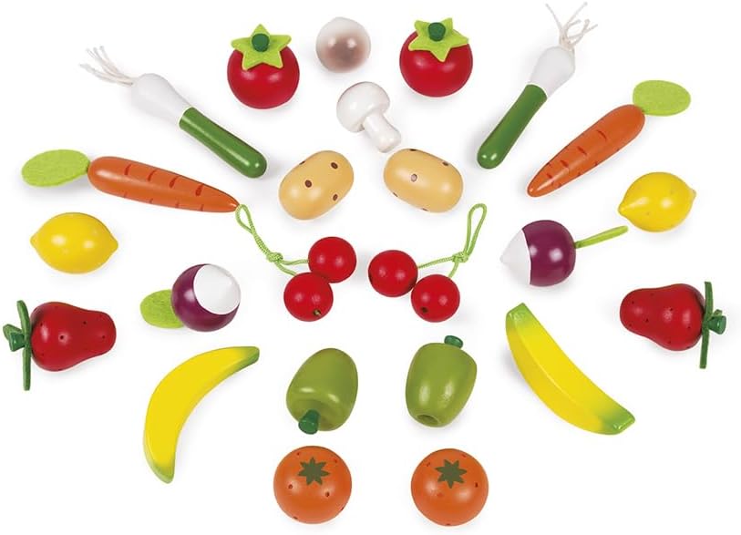 Früchte- und Gemüsekorb, Korb mit 24 Obst & Gemüse