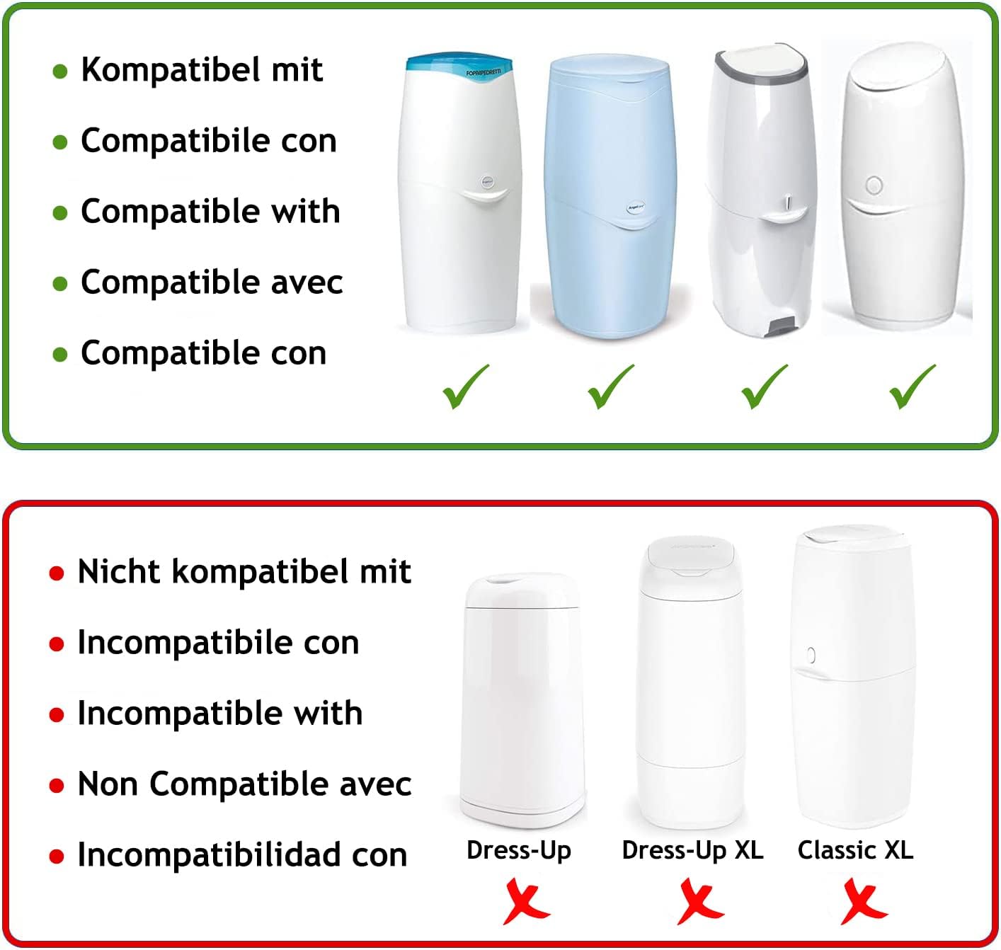 Nachfüllkassetten für Angelcare & Litter Locker (6 Stück), 6 stück (1er Pack)