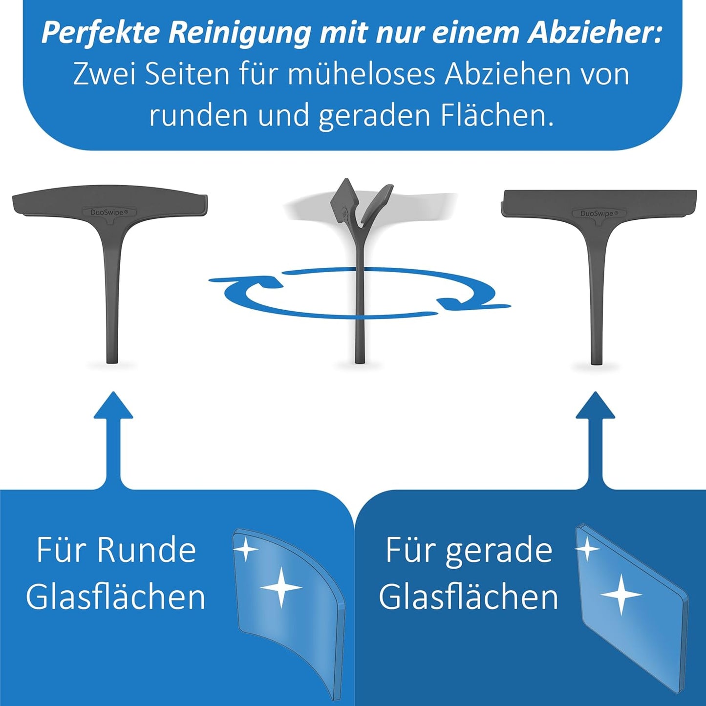 Duschabzieher für Rundduschen