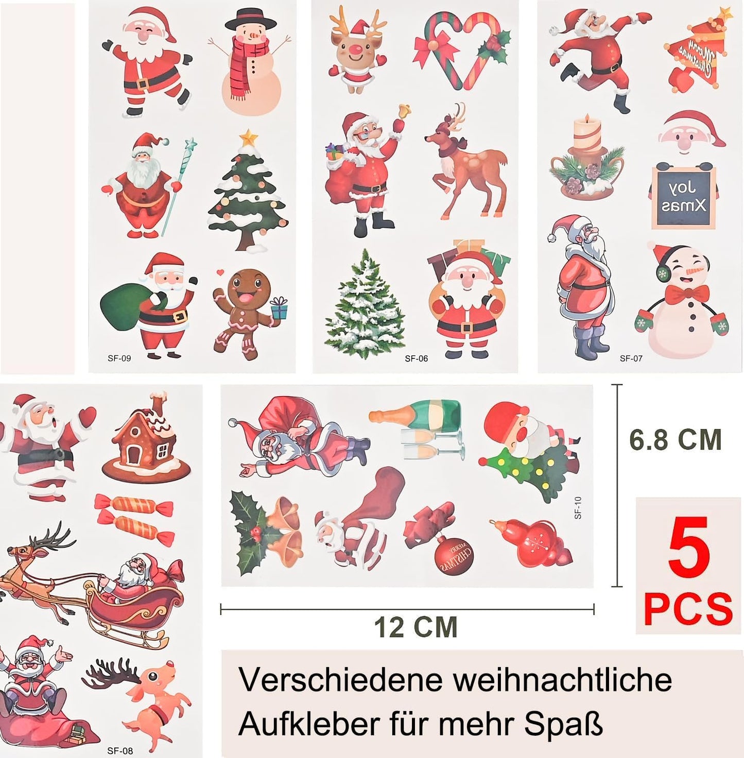 10-teiliges Weihnachts-Haarreif-Set