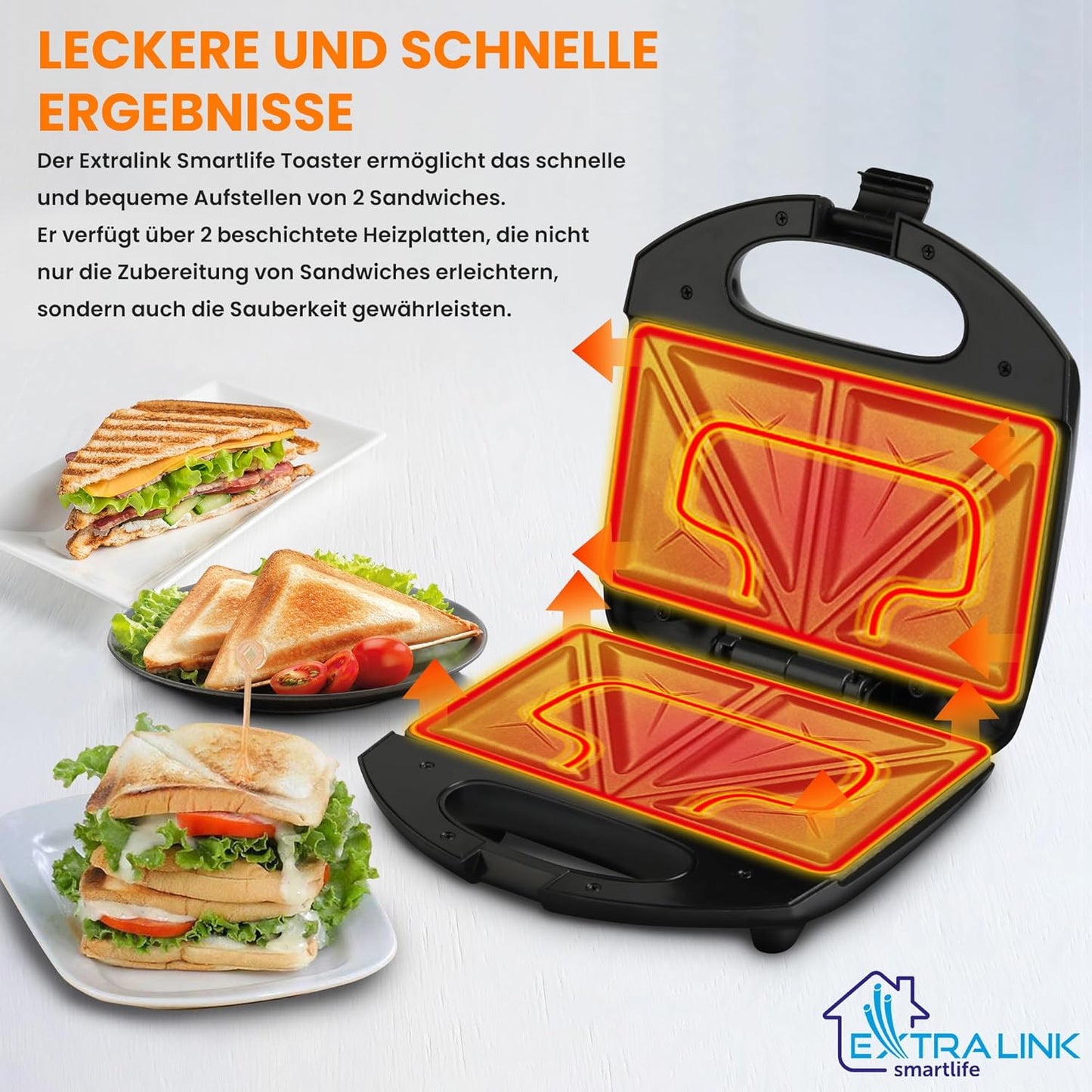 SJ-22 Sandwichtoaster mit Antihaftbeschichtung