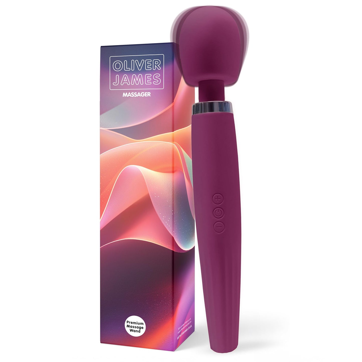 Premium Massagestab mit 5 Modi & 4 Intensitäten, Mitternachtsviolett, Deluxe