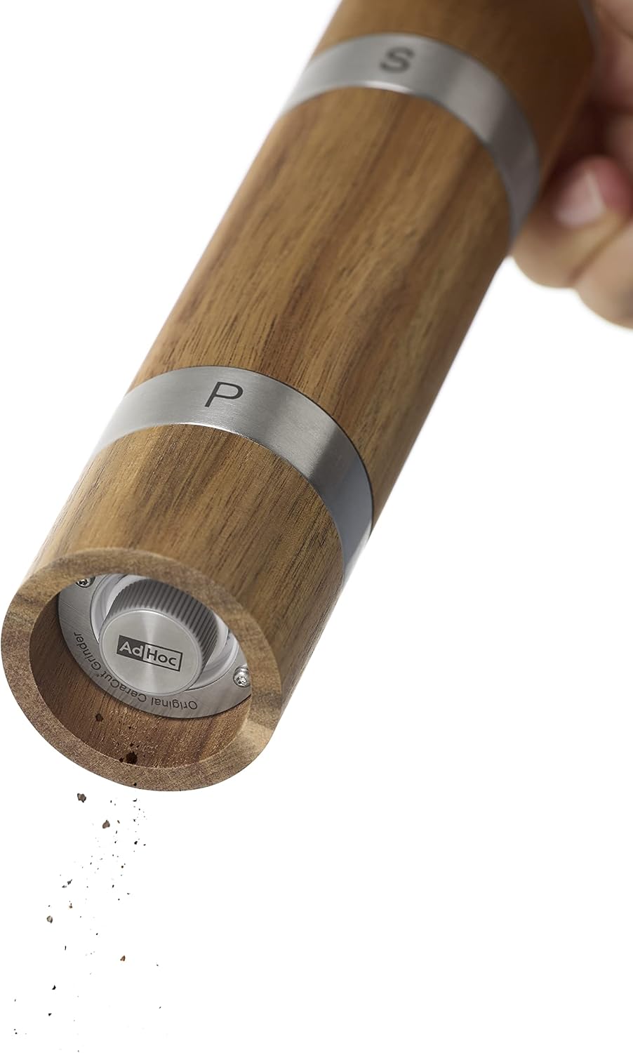 MP90 Doppelmühle DUOMILL, für Pfeffer und Salz, Keramik Mahlwerke, Edelstahl/Holz, Braun