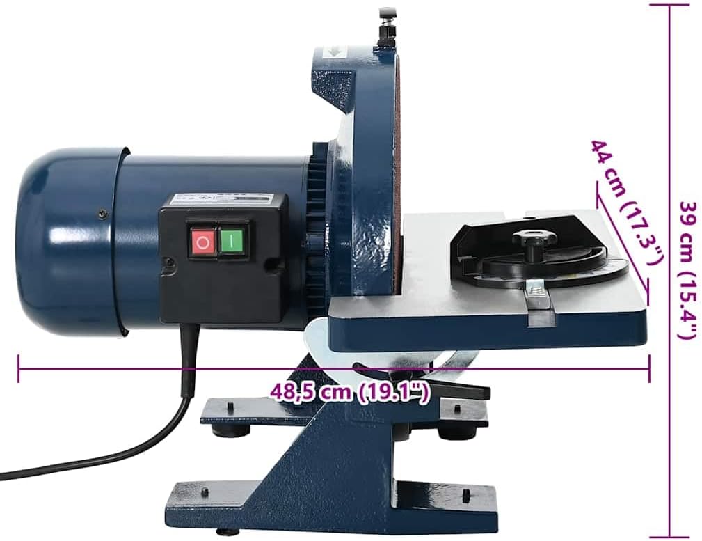 Tellerschleifer mit 1450 U/min und 0-45° neigbarem Tisch