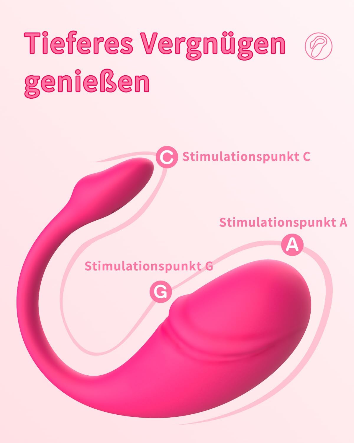 Vibrator mit Fernbedienung für Paare, Pink