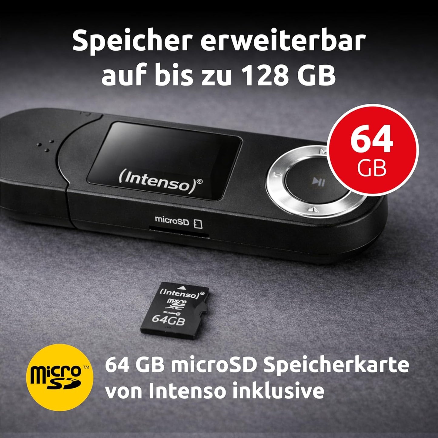 Music Walker MP3 Player mit LCD, 64 GB