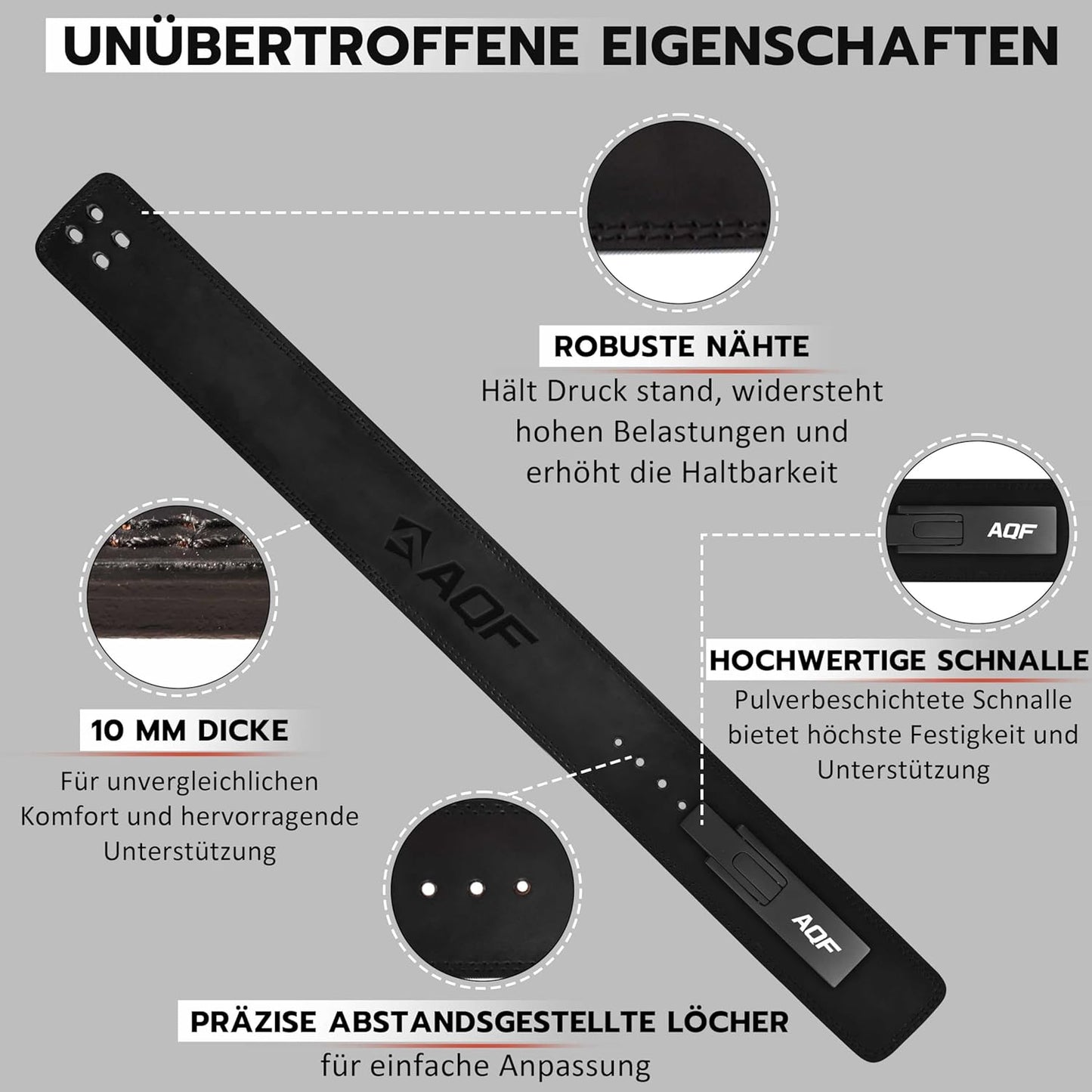 Gewichthebergürtel, Volles Schwarz XL