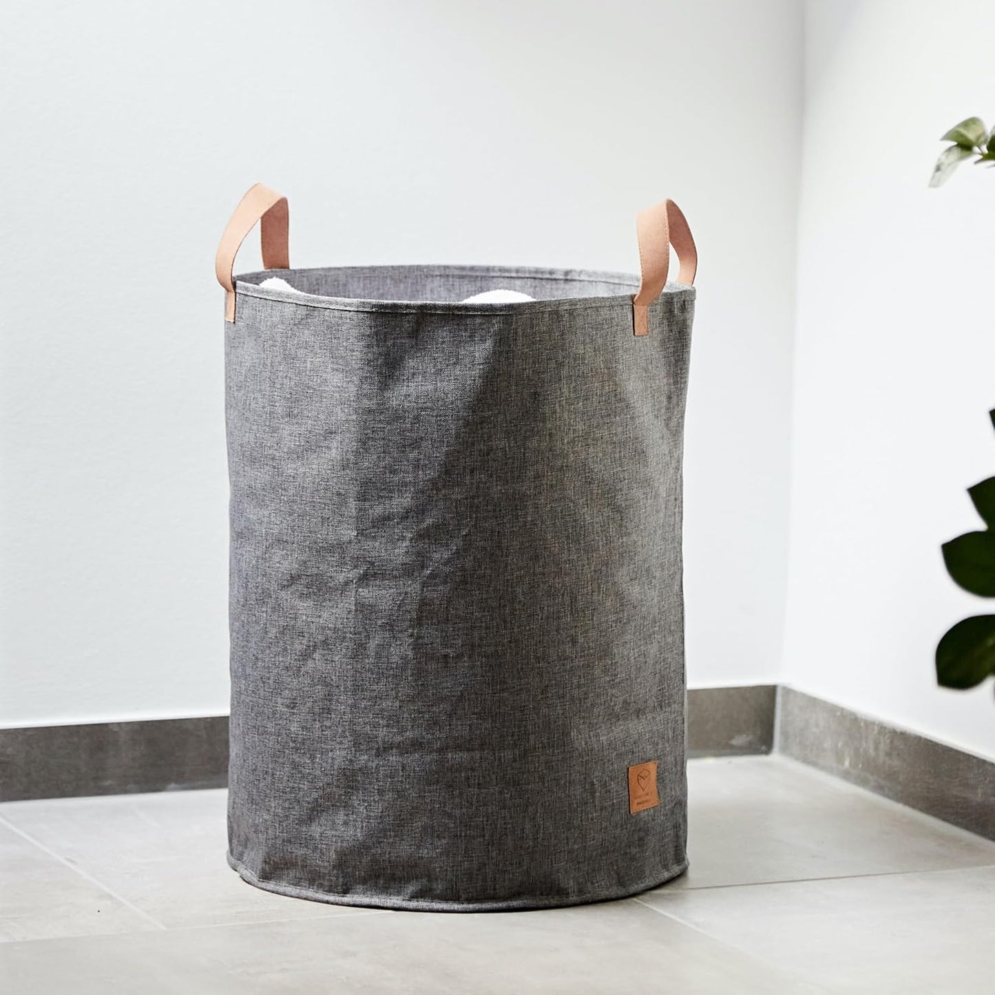 Premium Aufbewahrungskorb mit Griffen, Grau 40x40x45 cm
