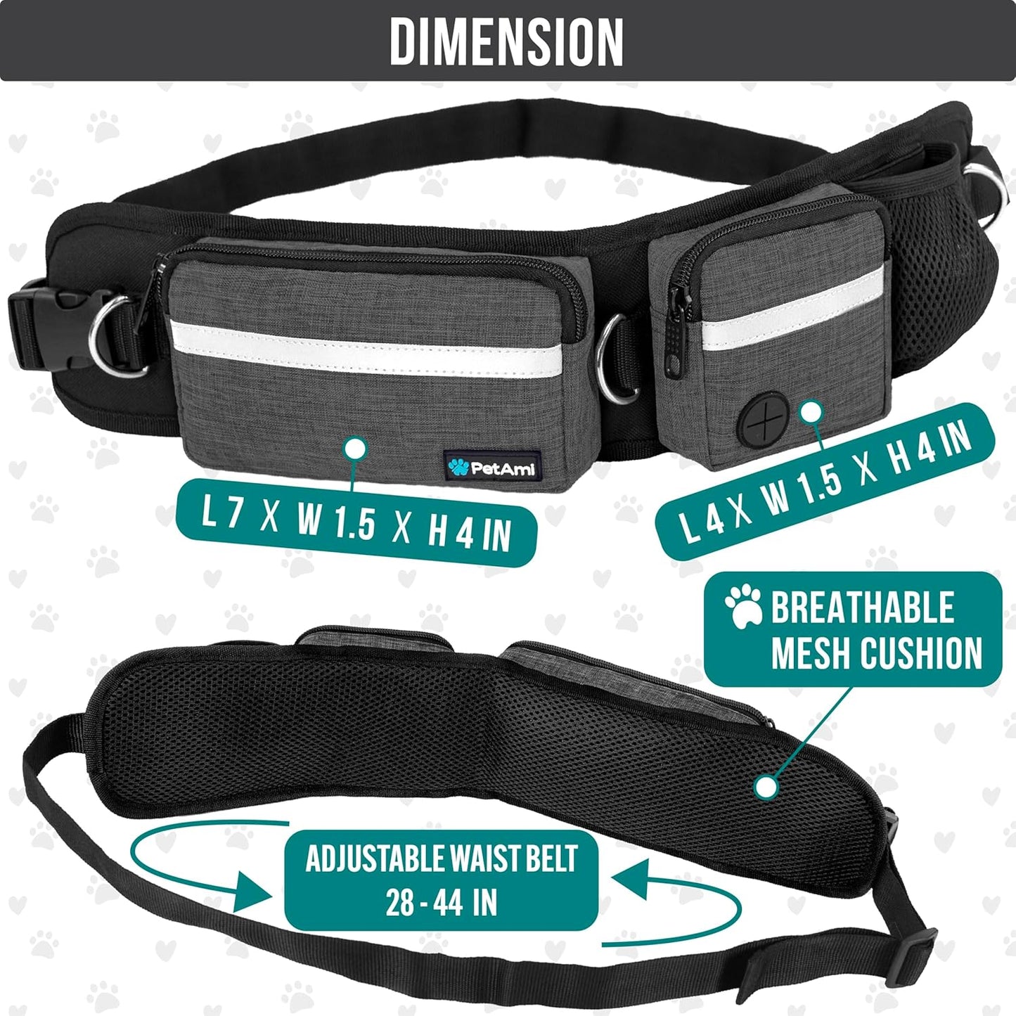 Joggingleine doppelt mit Bauchgurt, anthrazit 2 Leashes
