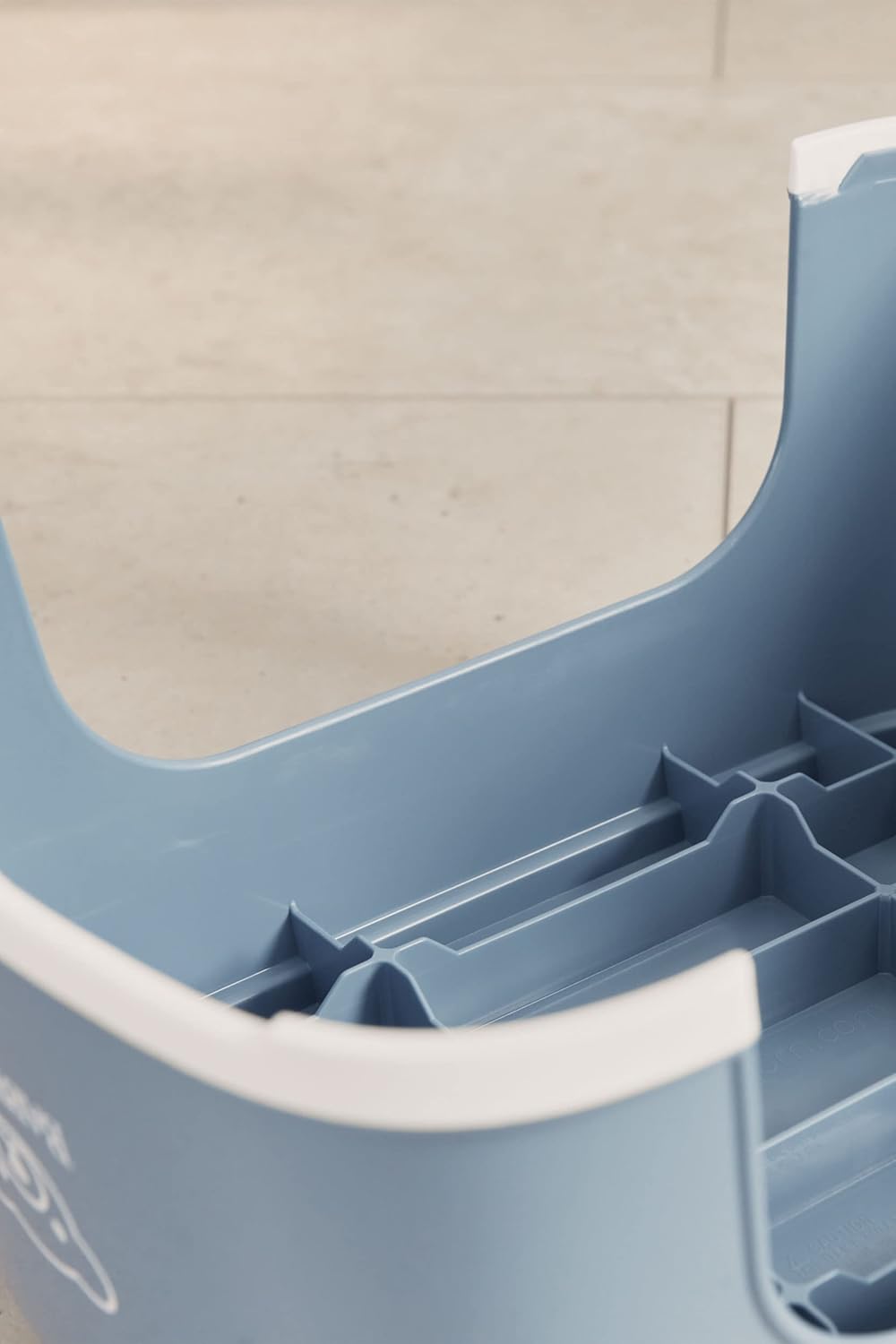 Tritthocker für Kinder, Graublau/Weiss