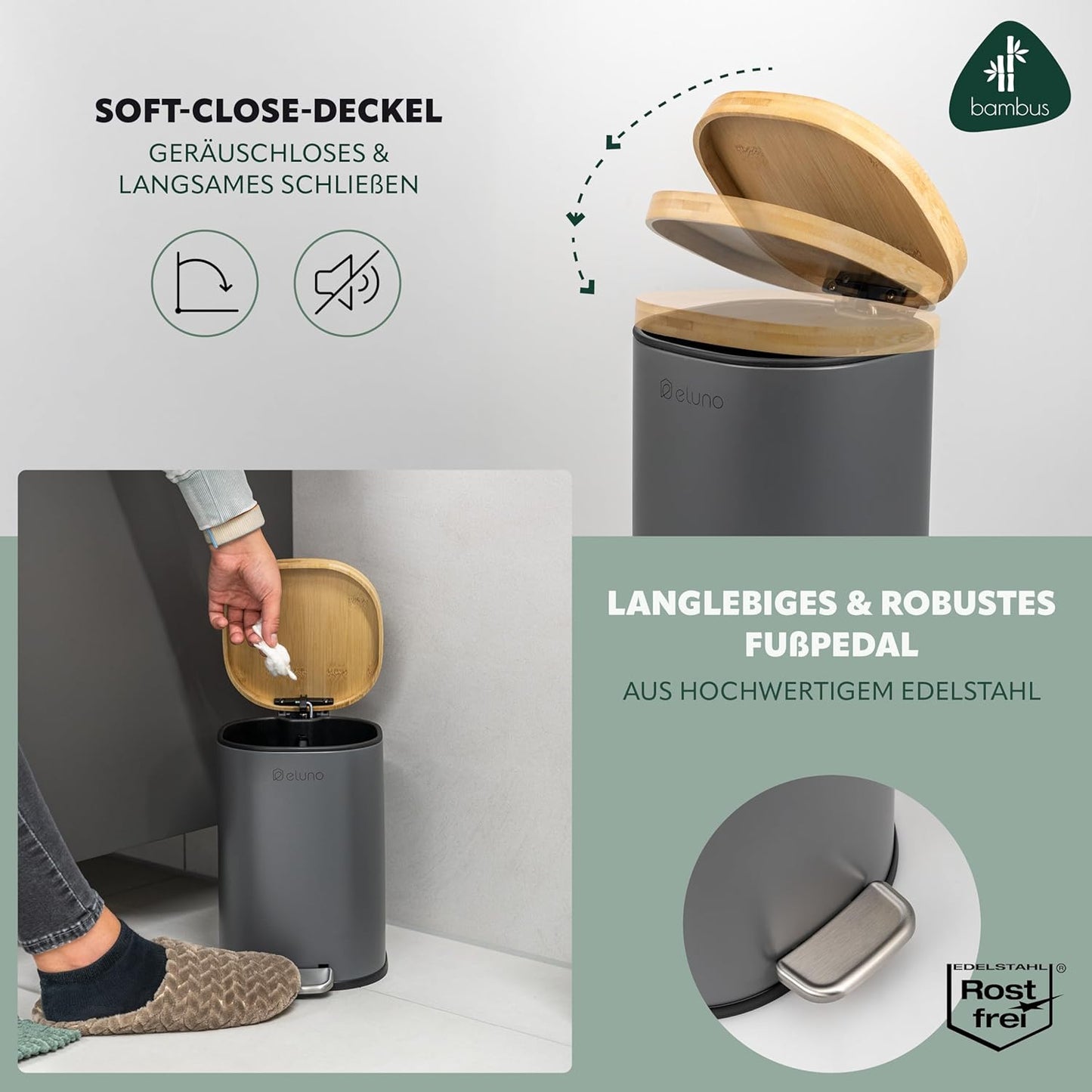2-teiliges Badezimmer-Set Framura, Grau