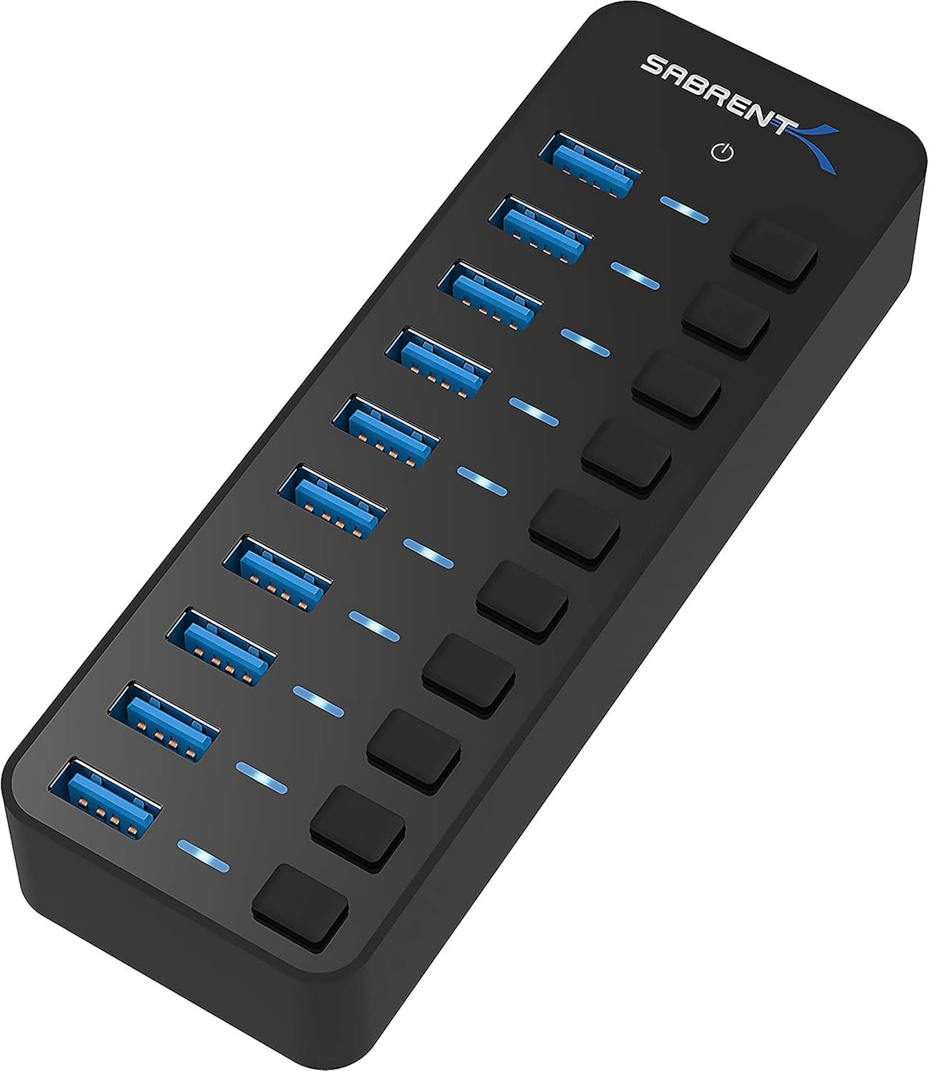 HB-BU10 USB-Hub 3.0 mit Netzteil, 10 Ports, 10 Port + netzteil