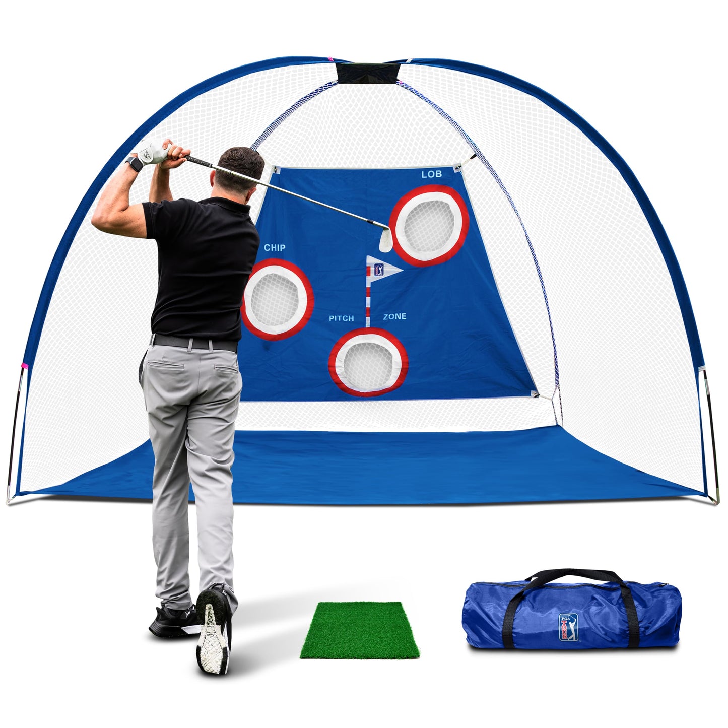 Pro Golf Training Netz, PGA Tour Pro Size Driving Net with Carry Bag