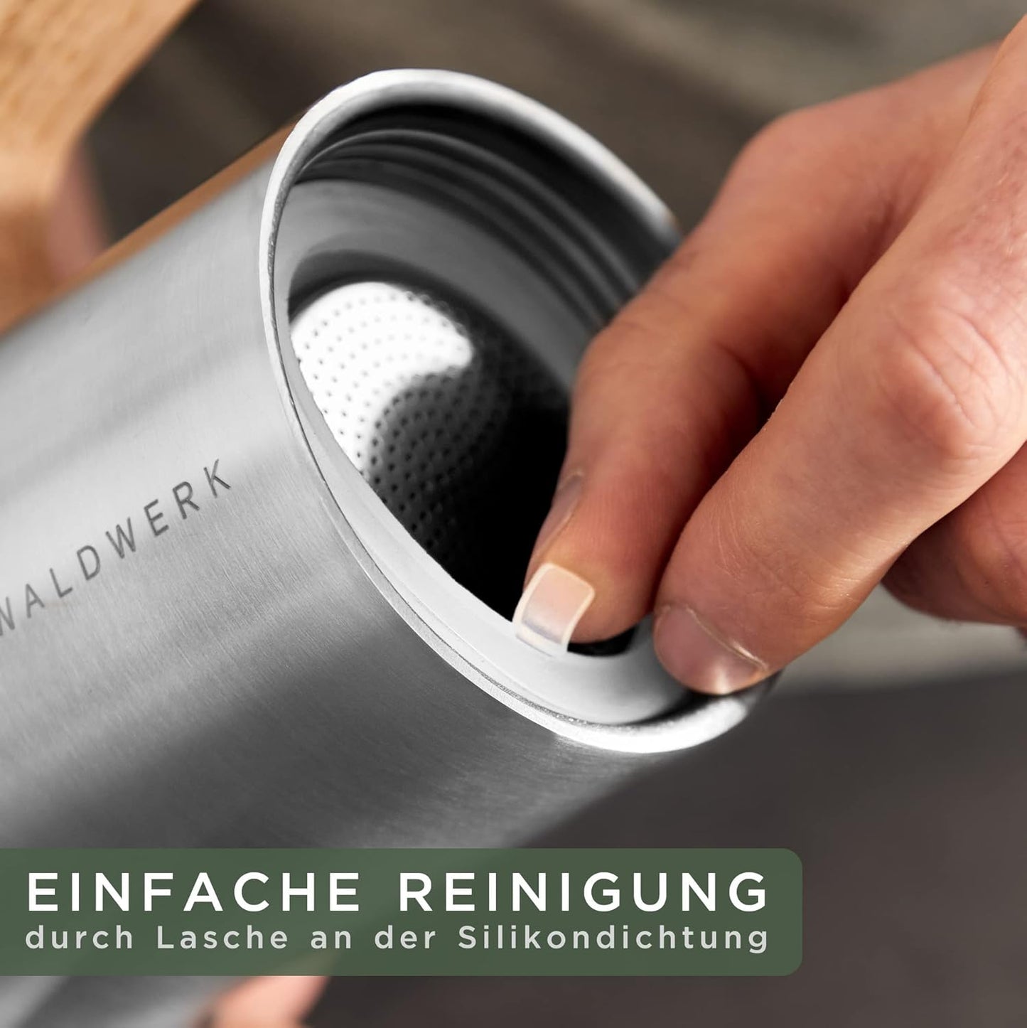 Mokka Espressokocher, Edelstahl 6 Tassen