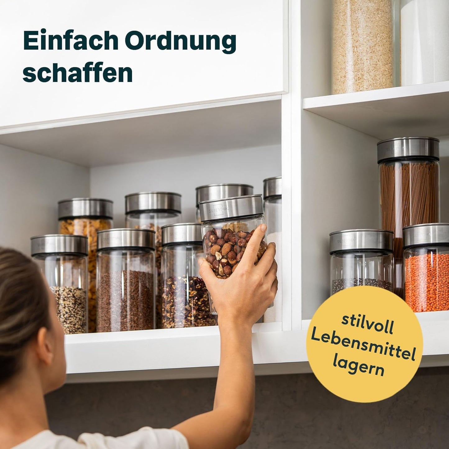 Vorratsglas mit Deckel, 1000 ml, Einzeln 1000 ml