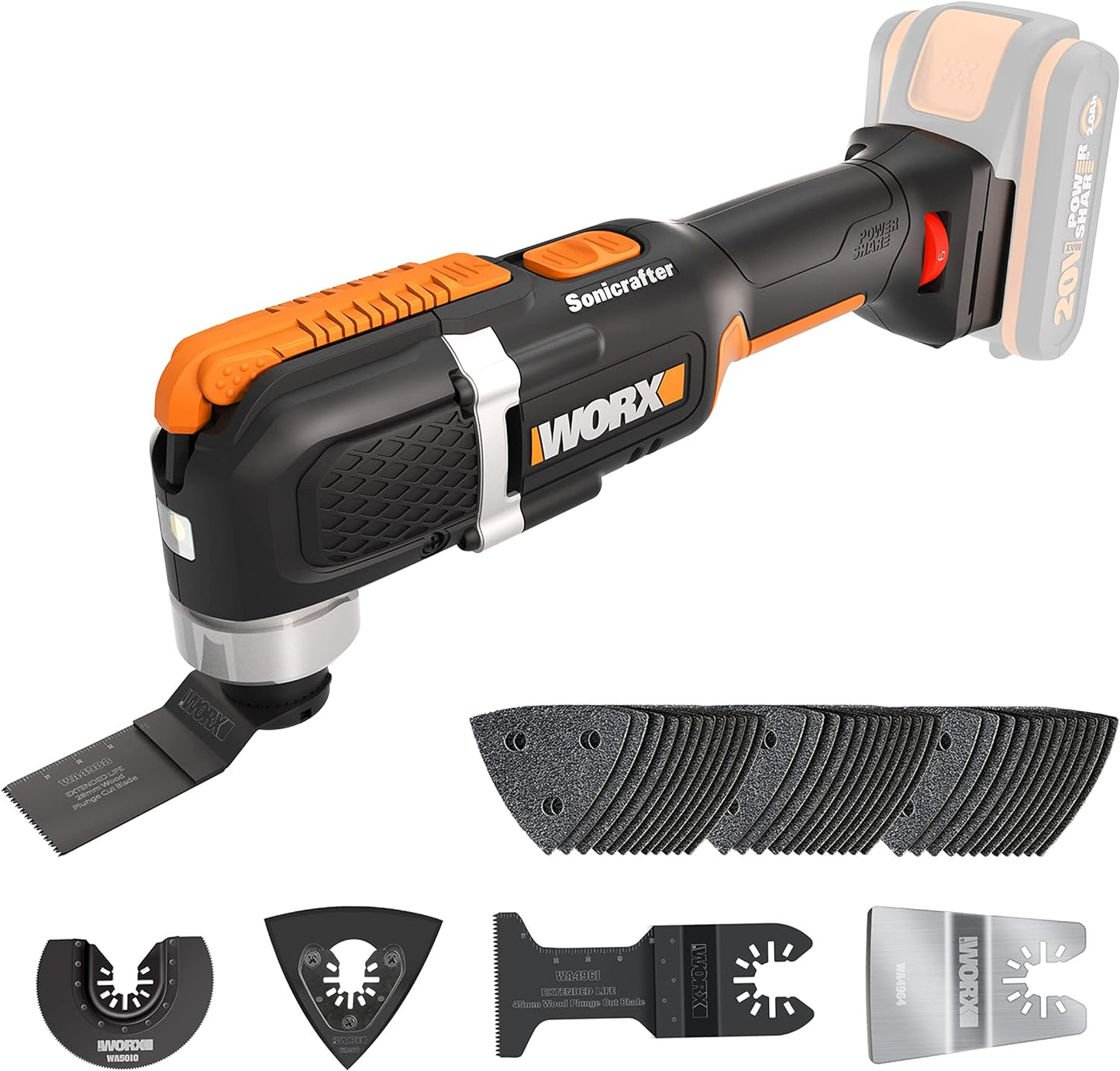 Sonicrafter WX696.9, Ohne Akku, Ladegerät und Transportkoffer