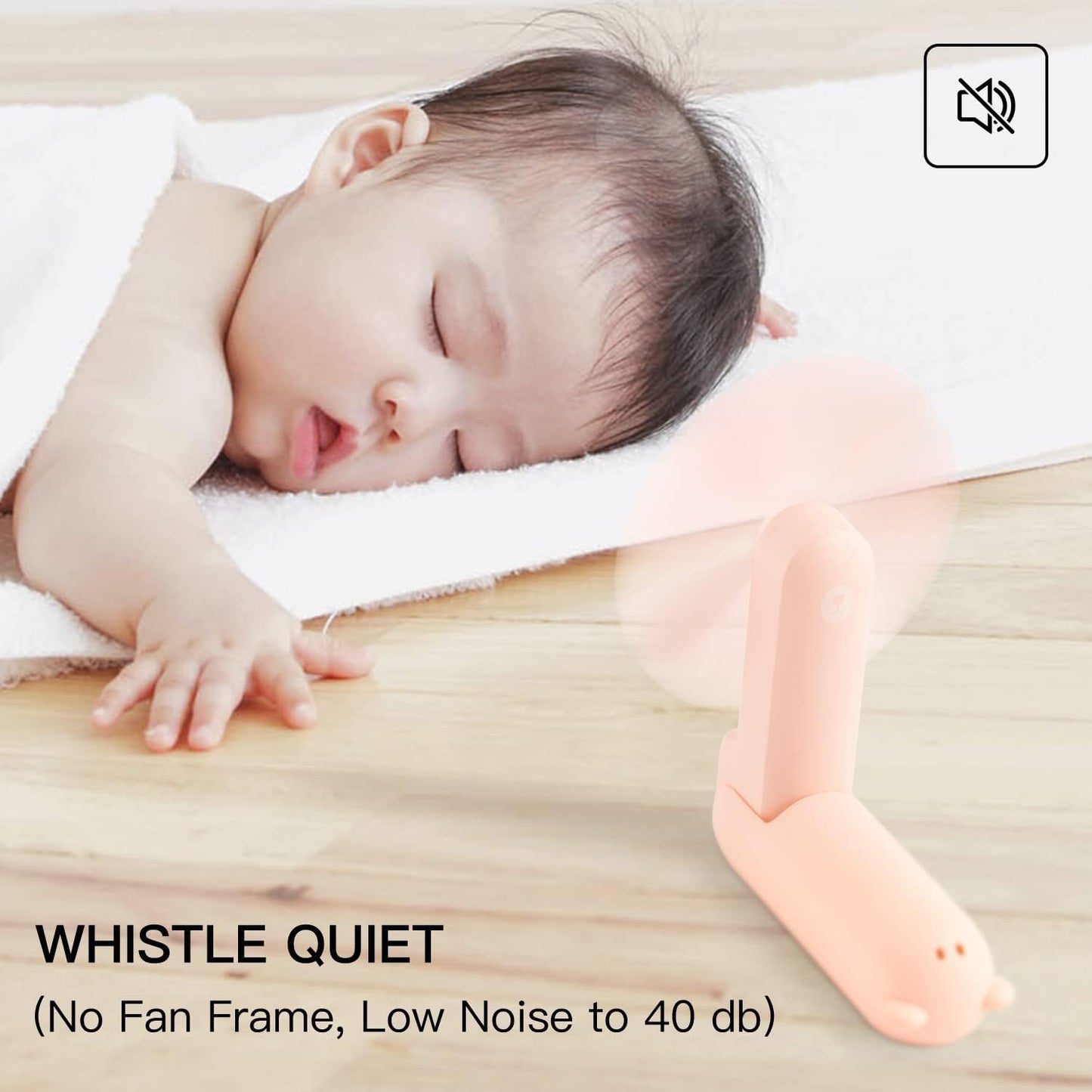 3-in-1 Handventilator Mini, Rosa