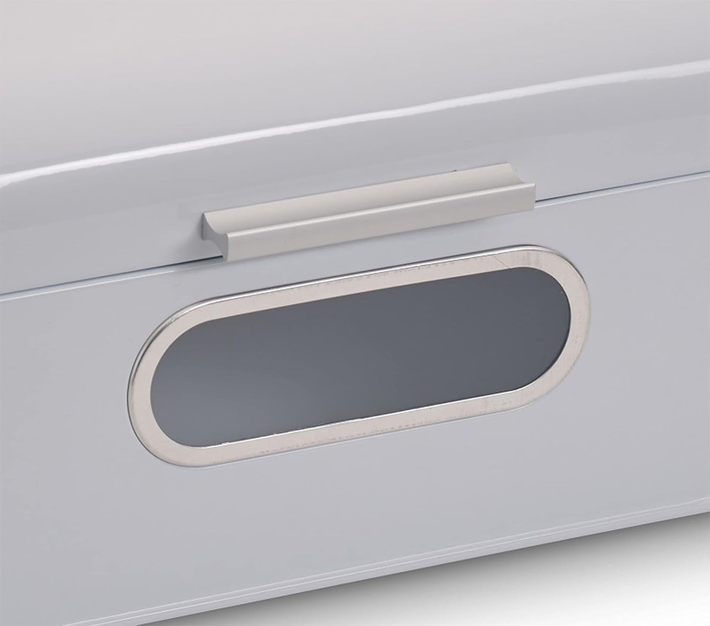 Retro Brotkasten mit Sichtfenster, Weiss Big-Double Window Single