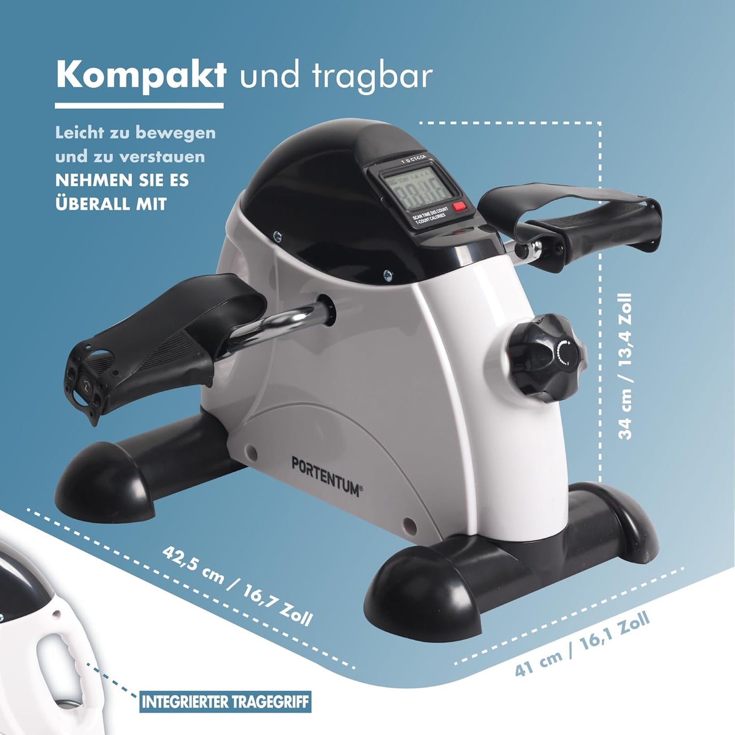 Pedaltrainer mit LCD-Display und einstellbarem Widerstand