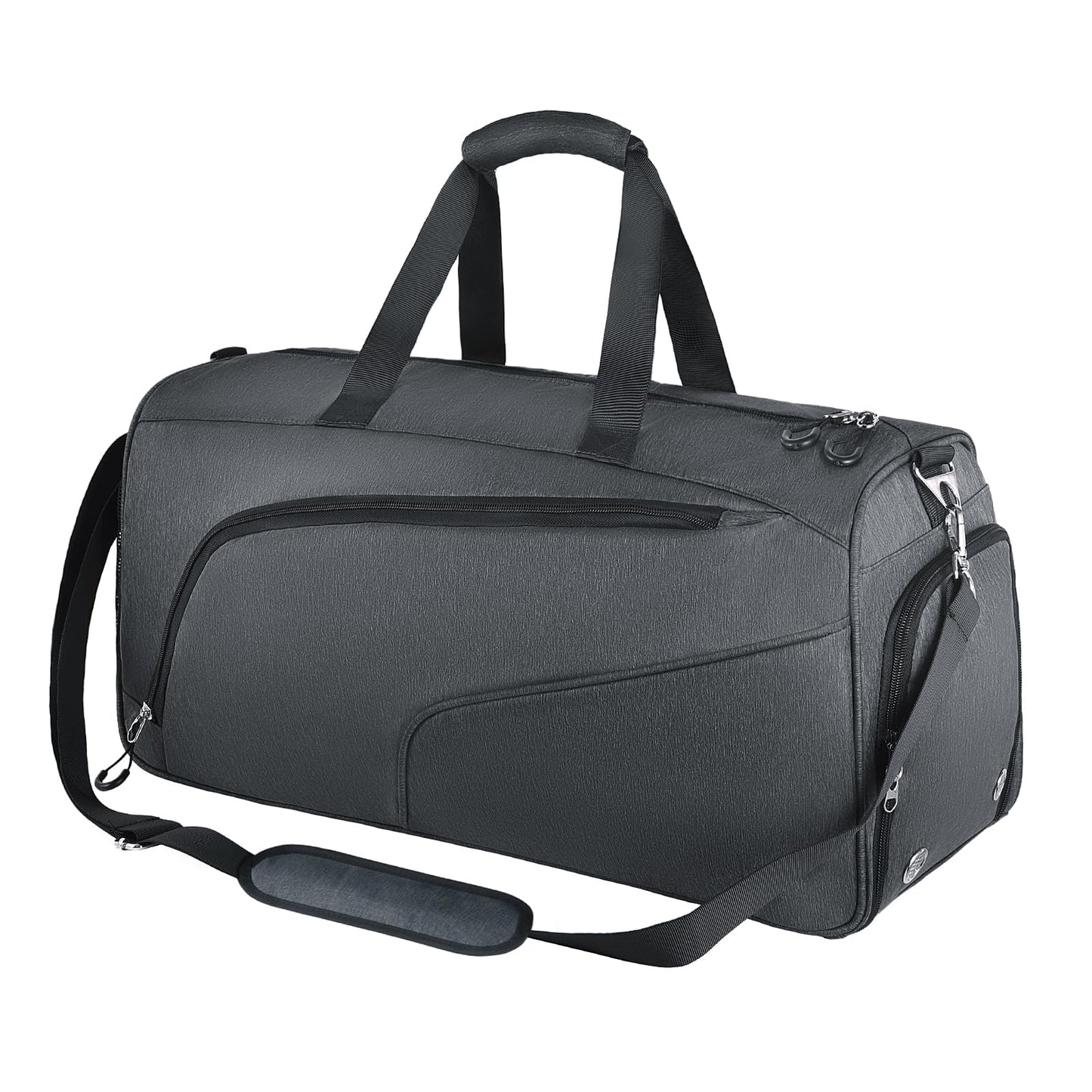 Sporttasche mit Schuh- und Nassfach, 40L, Grau