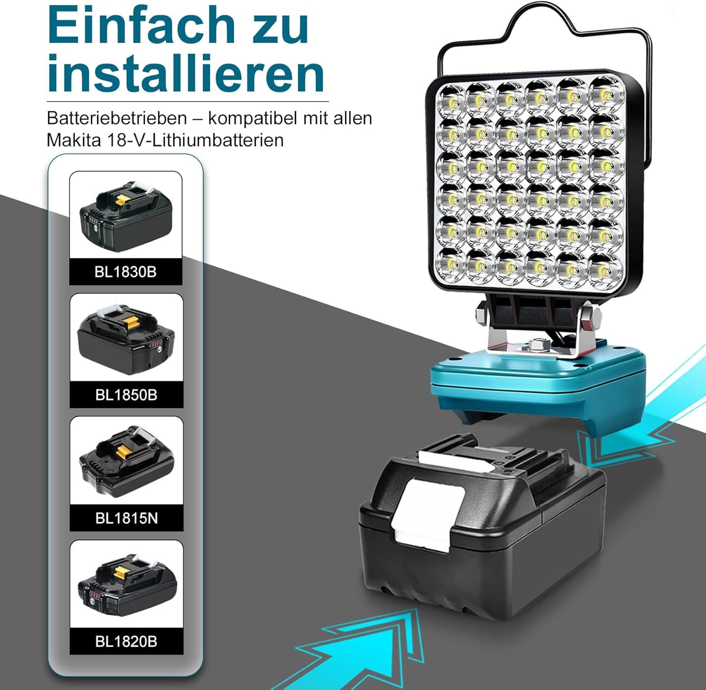 Akku-LED-Arbeitsleuchte, Blue-1