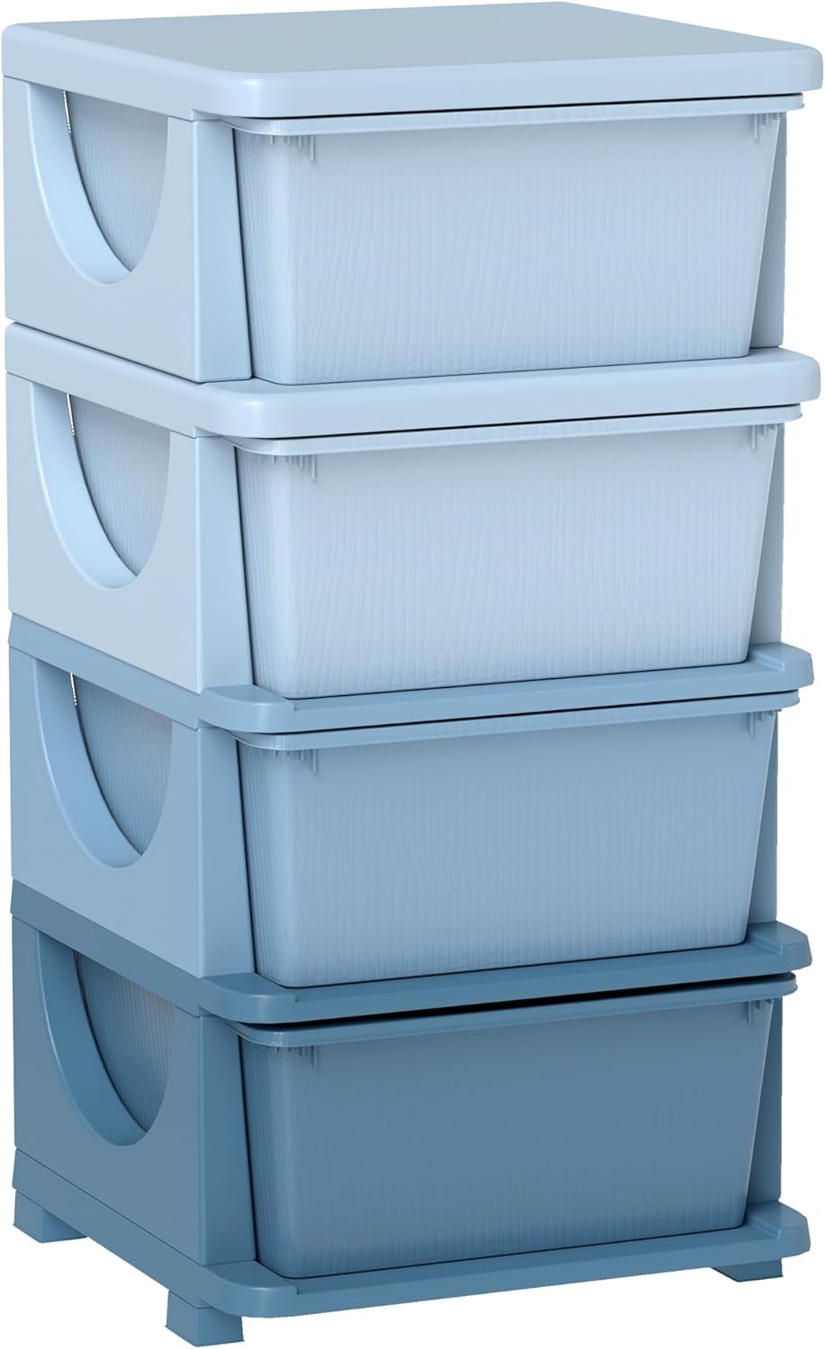 Schubladenschrank, 37L x 37B x 76H cm Blau