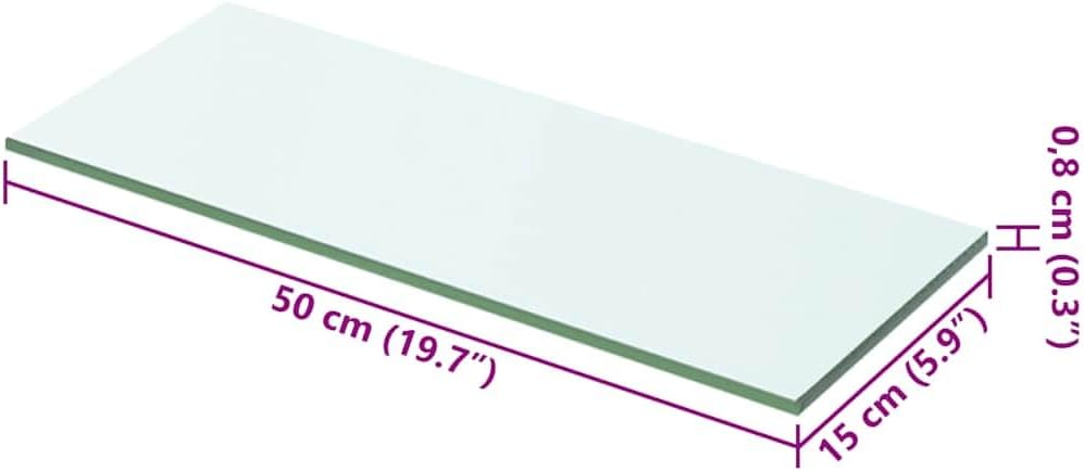 Glasregalboden, 50 x 15 cm