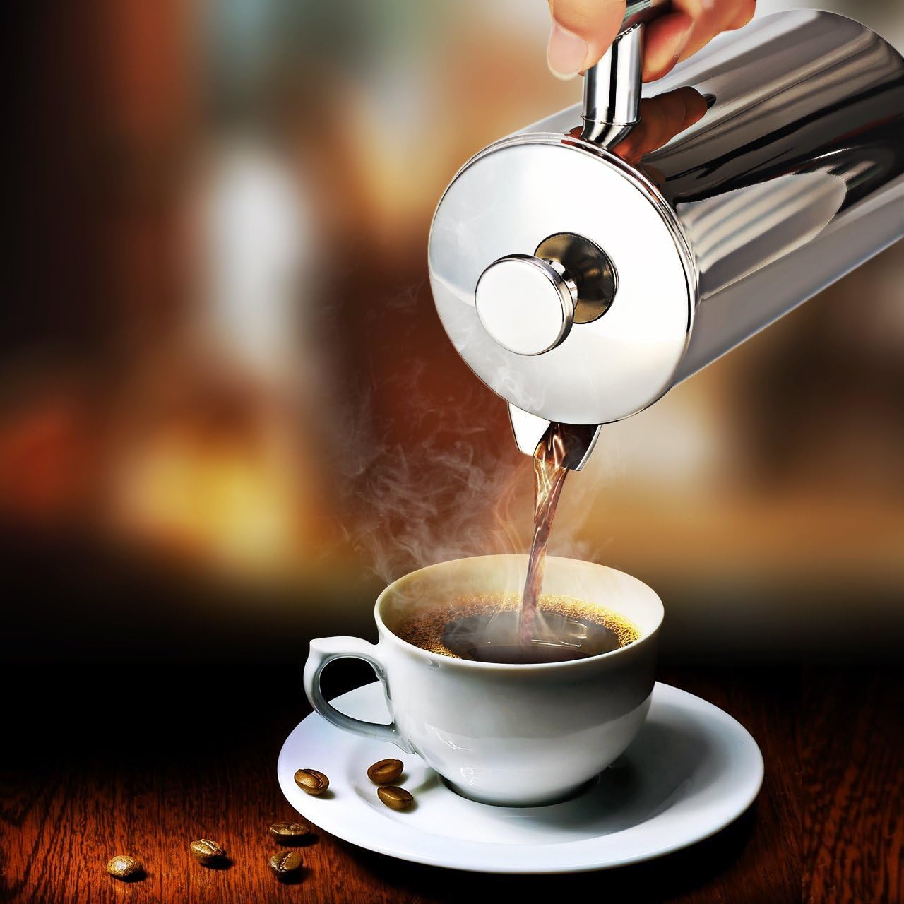 French Press, 1500ml Silber