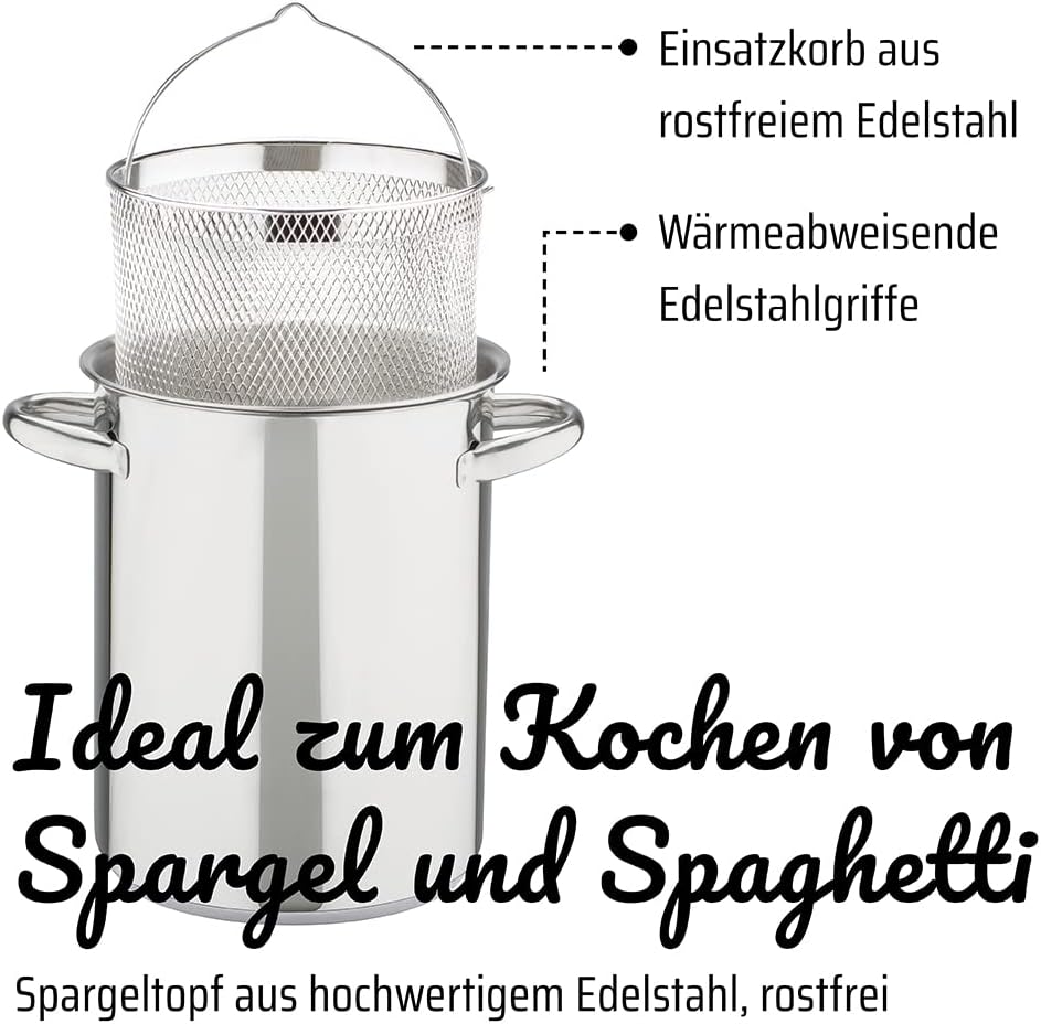 Spargelkochtopf Edelstahl rostfrei