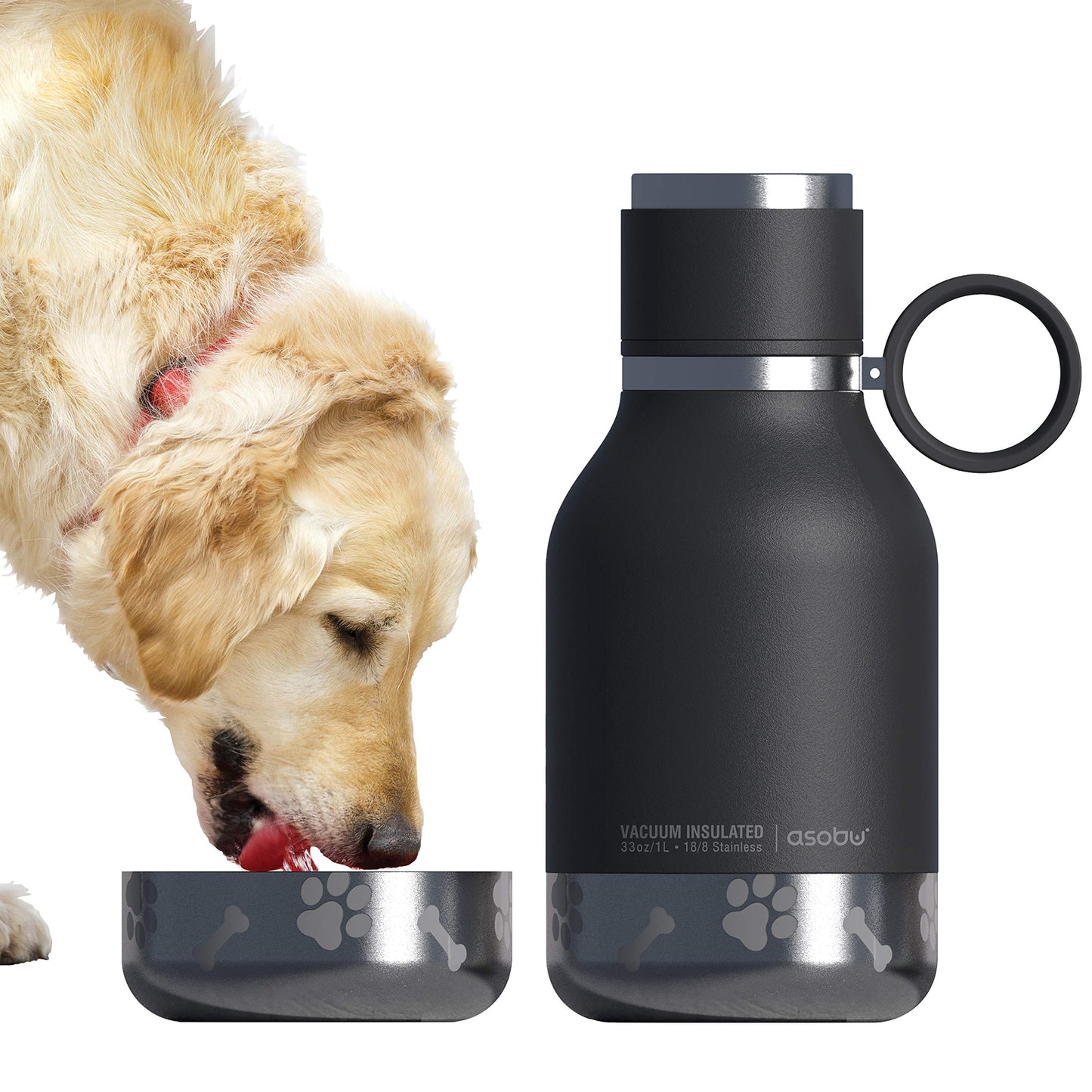 Hundenapf-Flasche, Black 32 oz