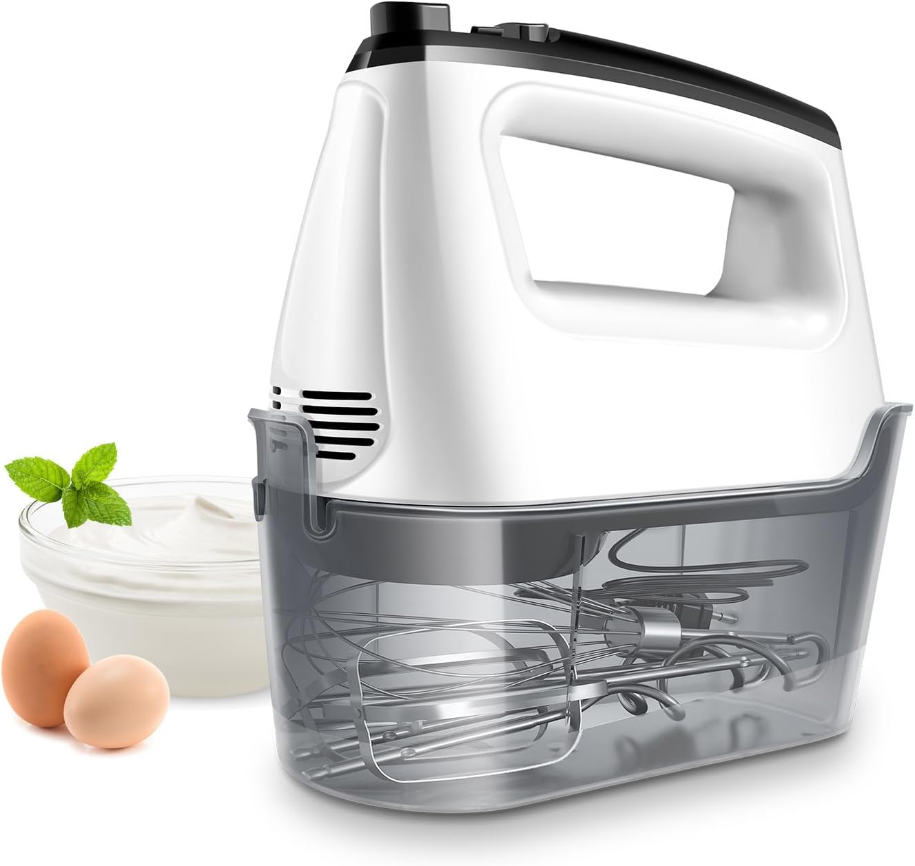 Elektrischer Handmixer mit Turbo und Zubehör (400W)