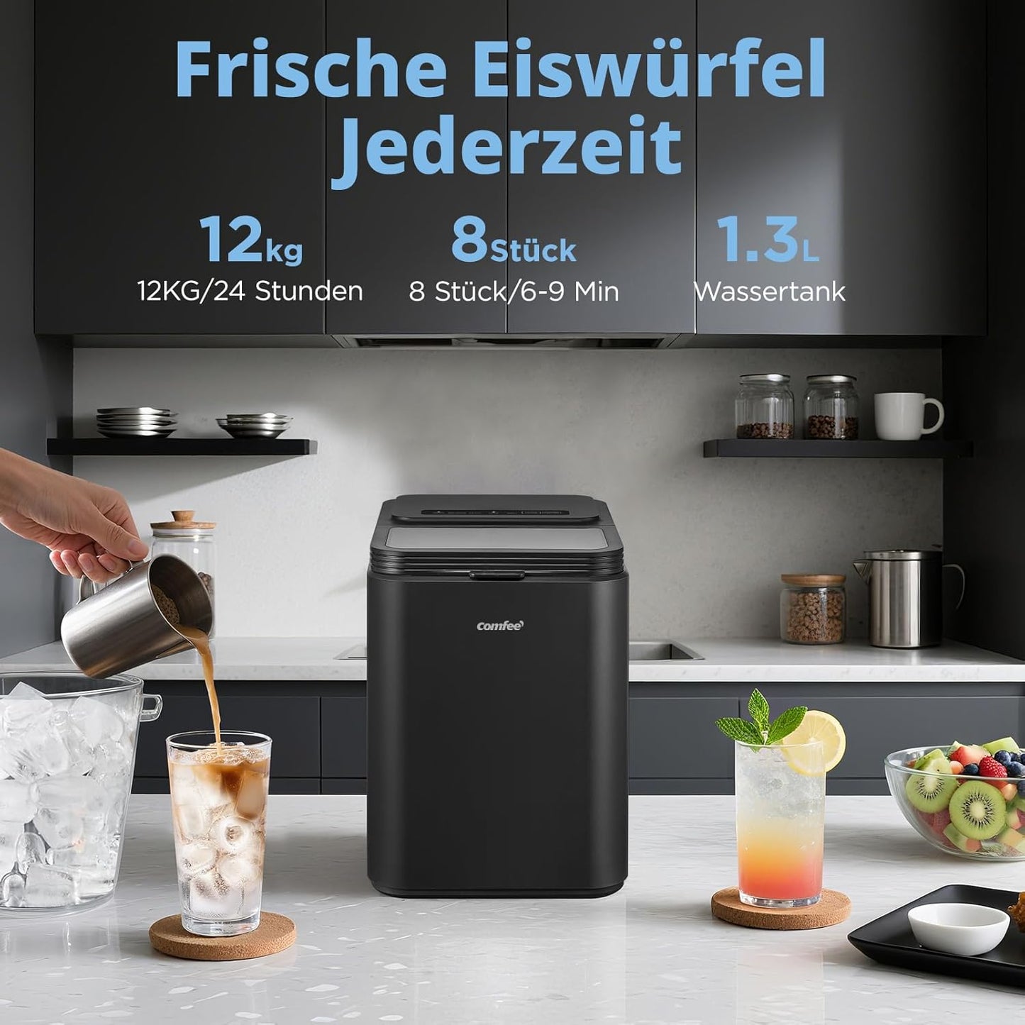Eiswürfelmaschine mit Selbstreinigungsfunktion