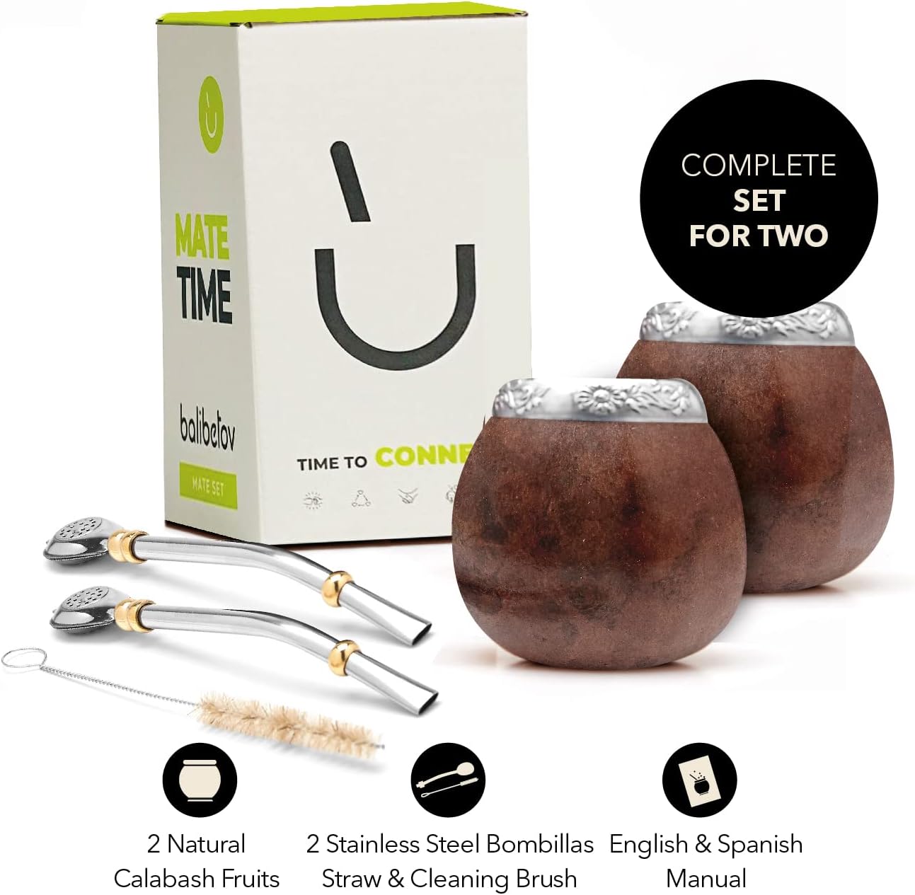 2-teiliges Set für Mate Tee inkl. Zubehör