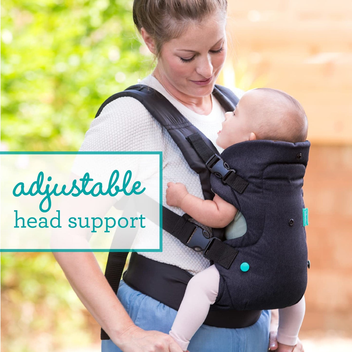 Ergonomische 4-in-1 Babytrage umwandelbar, Black Denim