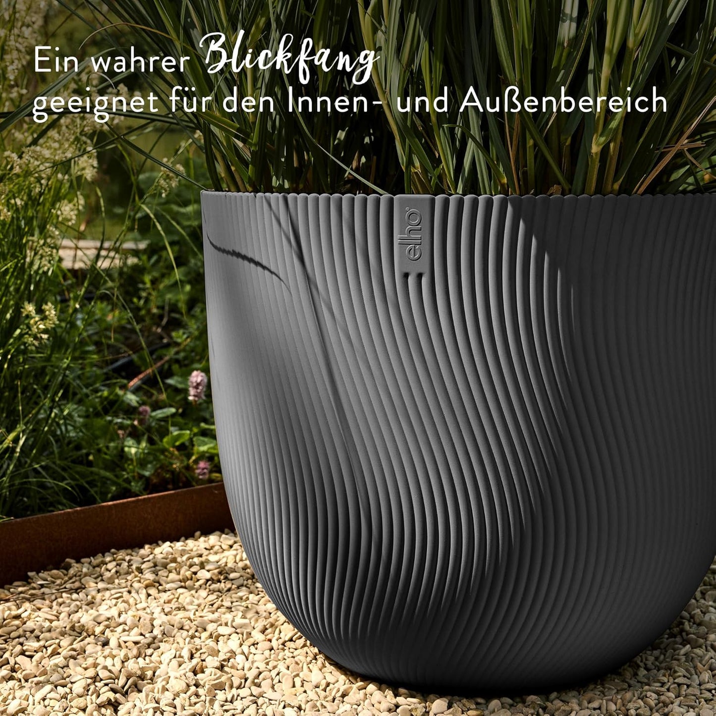 Runder Pflanztopf Sereh, 30 cm Anthracite