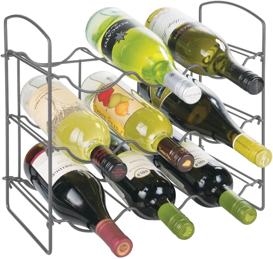 Freistehendes Weinregal, Graphit 20,10 x 36,80 x 34,00 cm