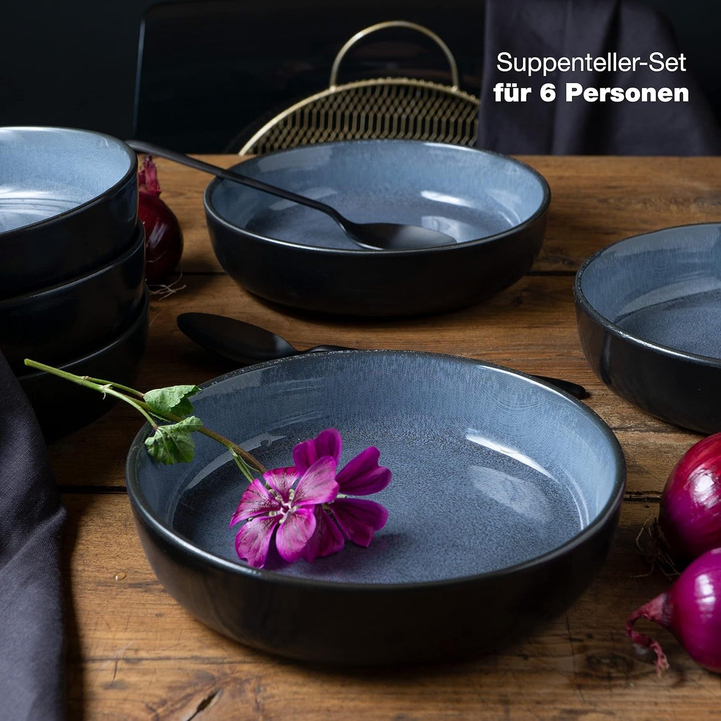 VIDA Suppen Teller Set, 6x Suppenteller