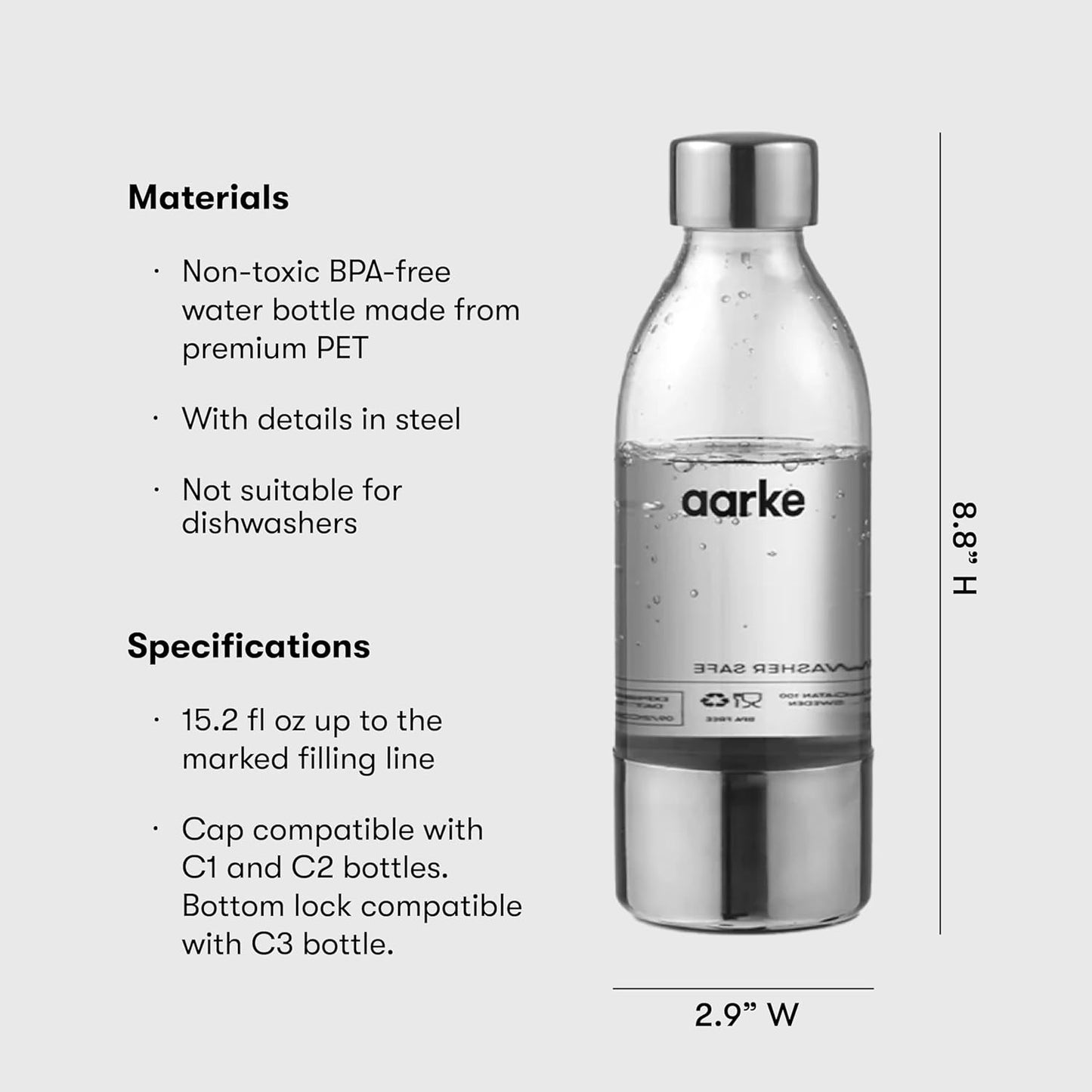 PET-Flasche für Carbonator 3, 650ml 450ml