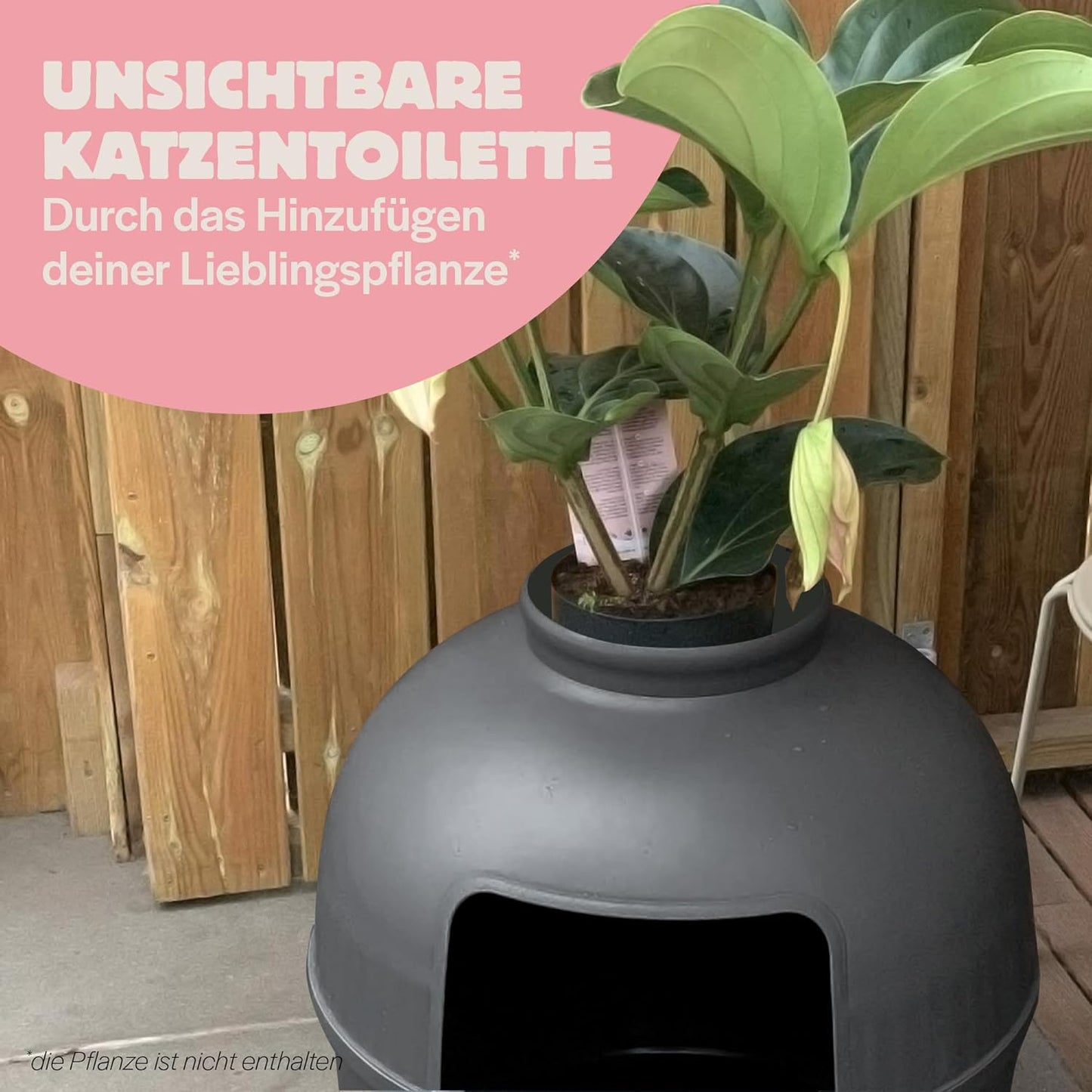 Versteckte Katzentoilette, Grau;anthrazit