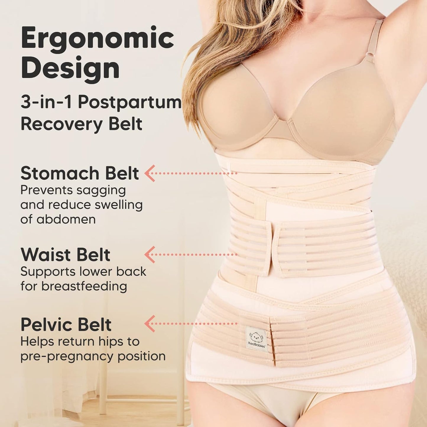 Revive 3 in 1 Postpartum Gürtel, M/L Classic Ivory