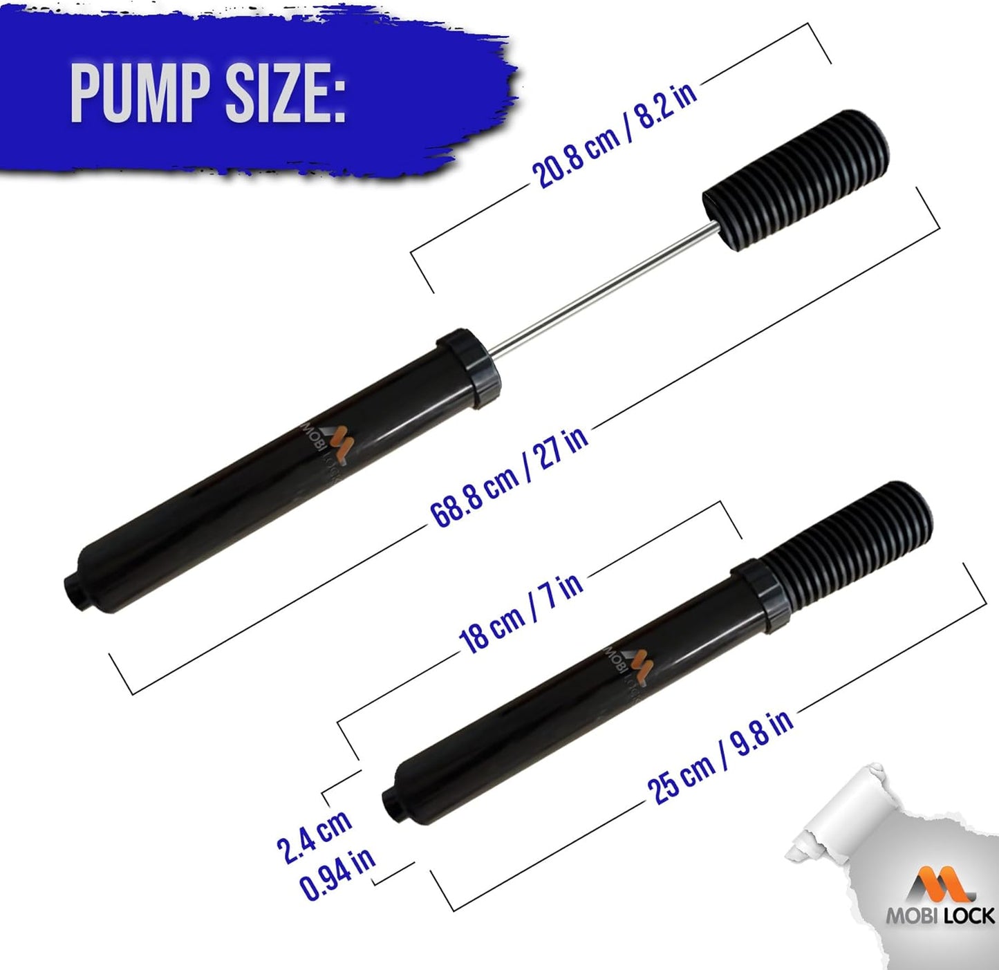Dual-Action Ballpumpe mit 7-teiligem Zubehör-Set