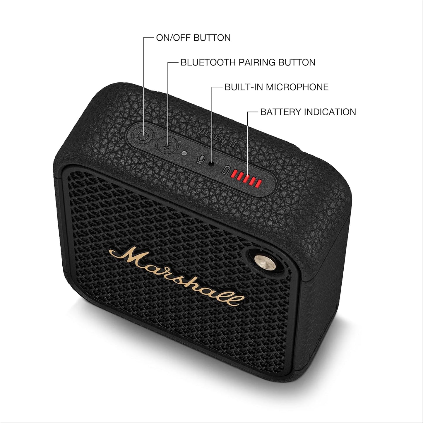 Bluetooth-Lautsprecher Willen II, Black & Brass Willen II