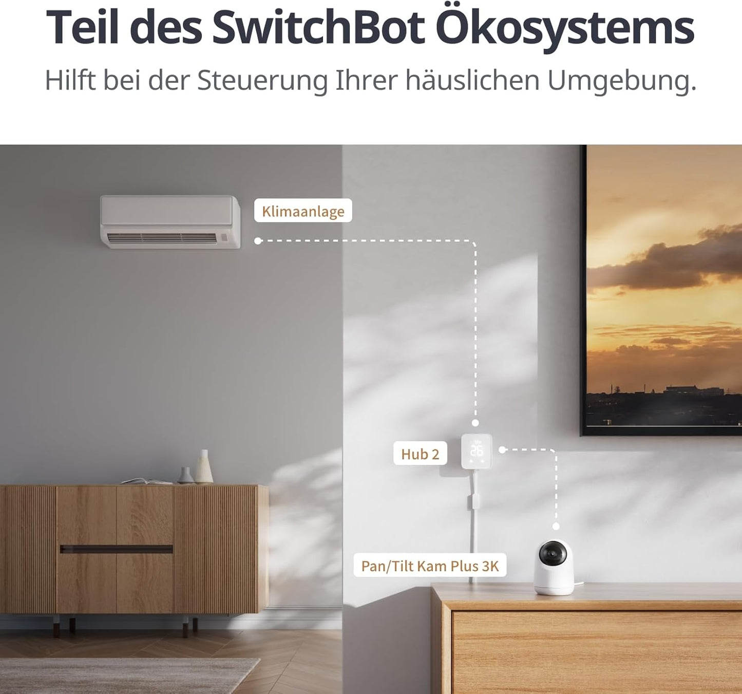 Sicherheitskamera 5MP mit 360° Bewegungsverfolgung, 3K