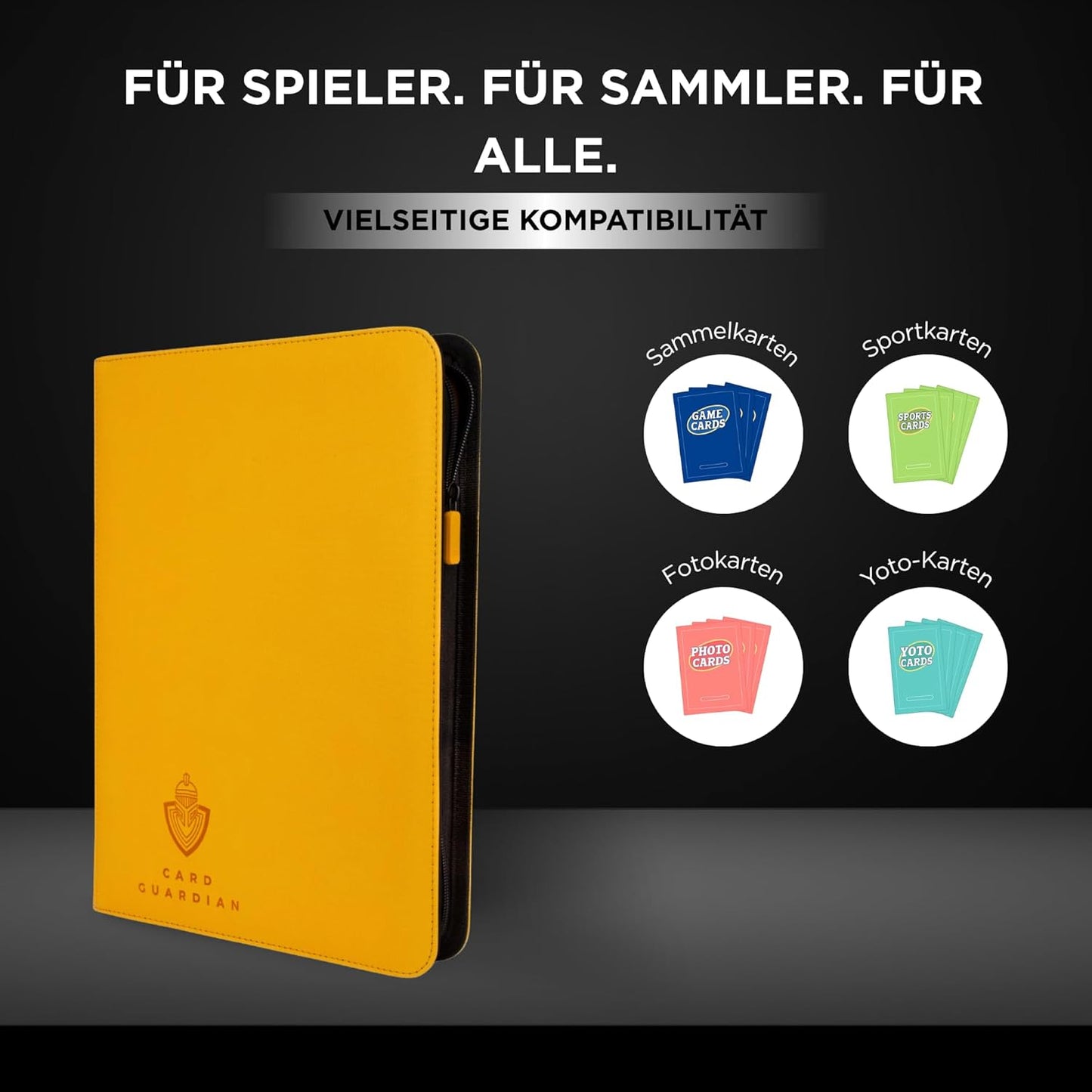 Sammelkarten-Album mit 360 Kartenplätze, Gelb