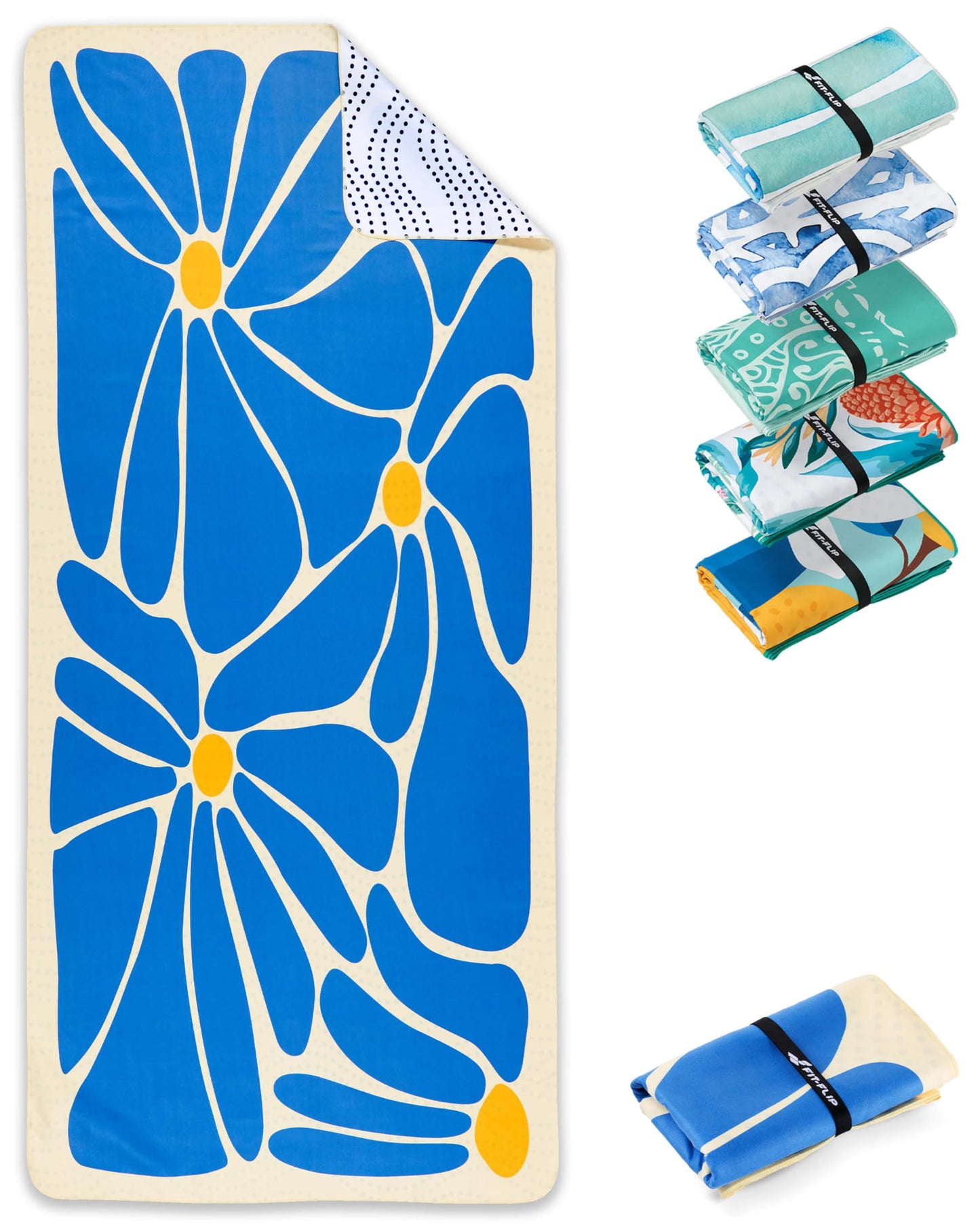 Schnelltrocknendes Strandhandtuch, 160cm x 90cm 39 Groovy Flowers