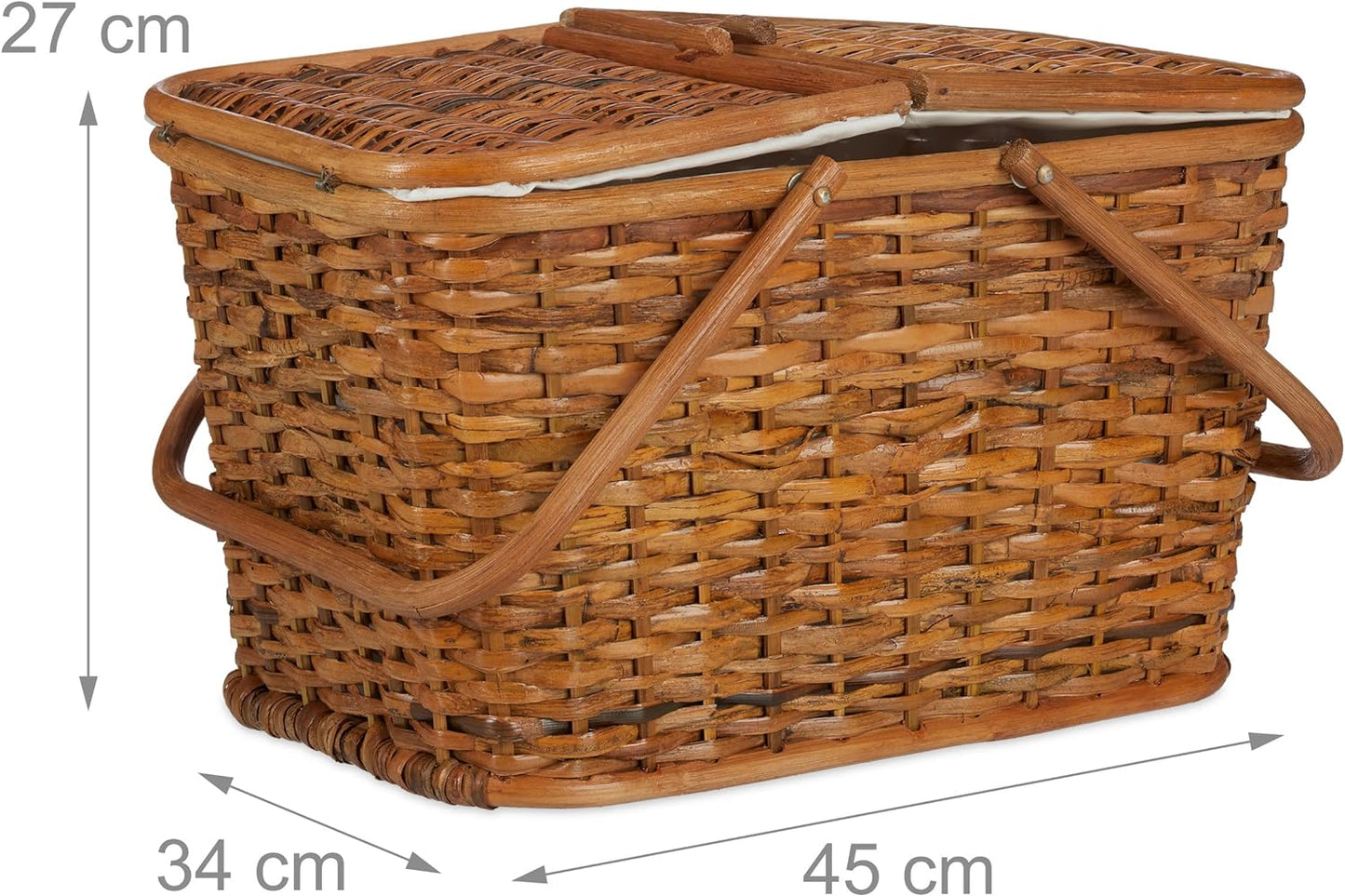 Picknickkorb, Honigbraun