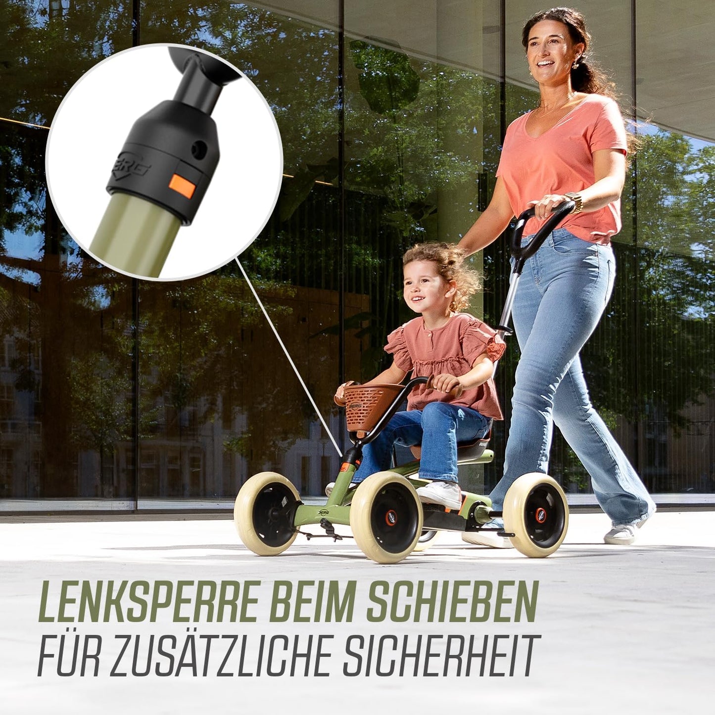Buzzy 2-in-1 mit Schubstange & Freilauf, grün