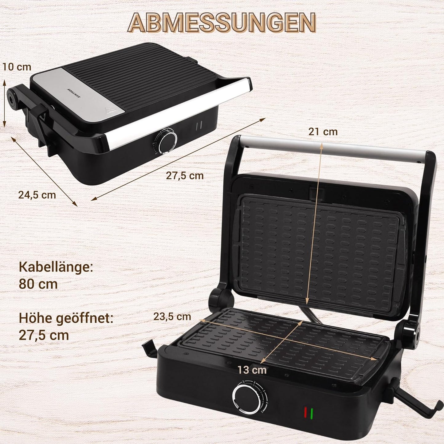SM-1000W Toledo Thin Waffeleisen